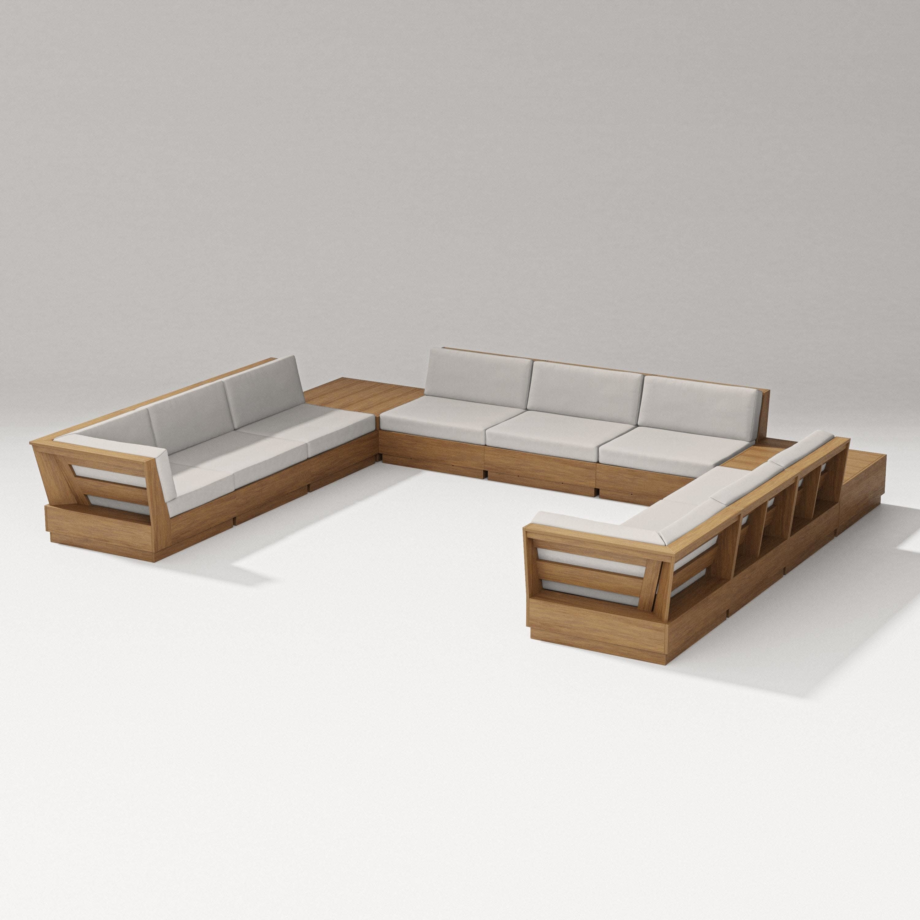 Elevate 11-Piece U-Shaped Sofa Sectional in Natural / Cast Ash