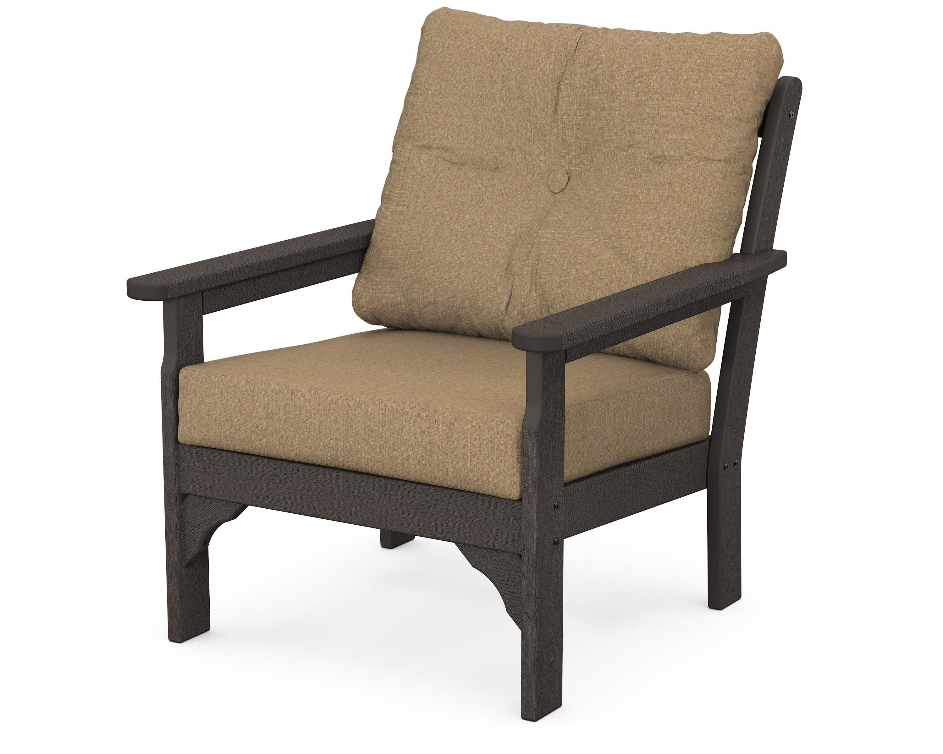 Vineyard Deep Seating Chair in Vintage Coffee / Sesame