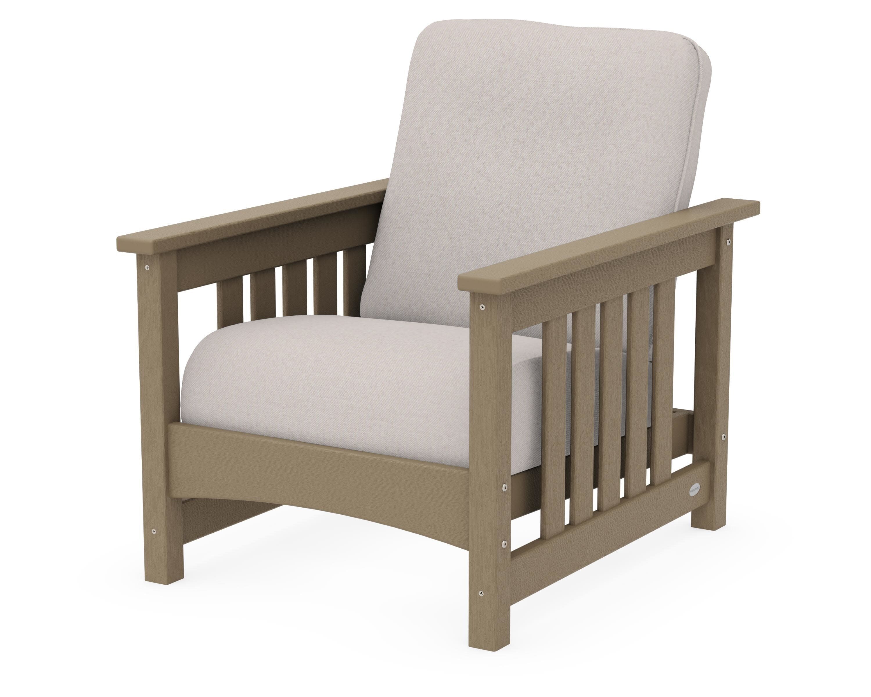 Club Mission Chair in Vintage Sahara / Dune Burlap