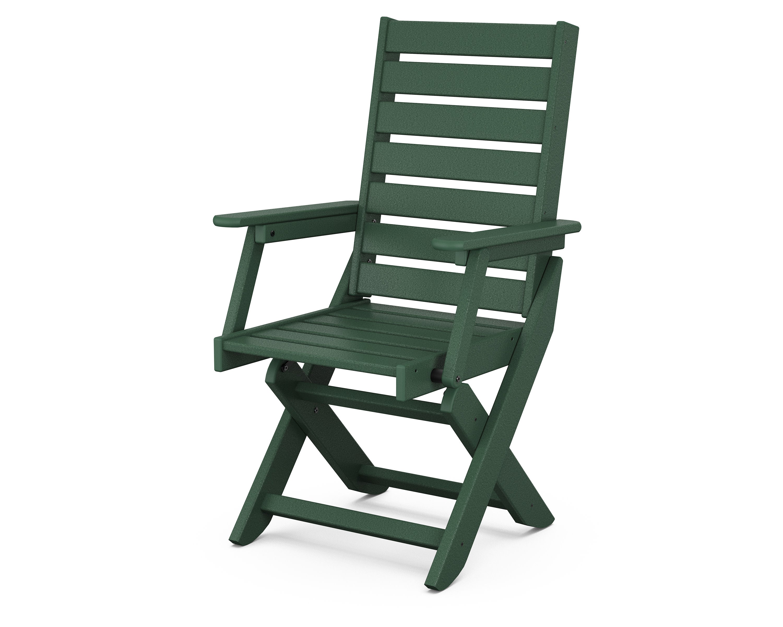 Captain Folding Dining Chair in Green
