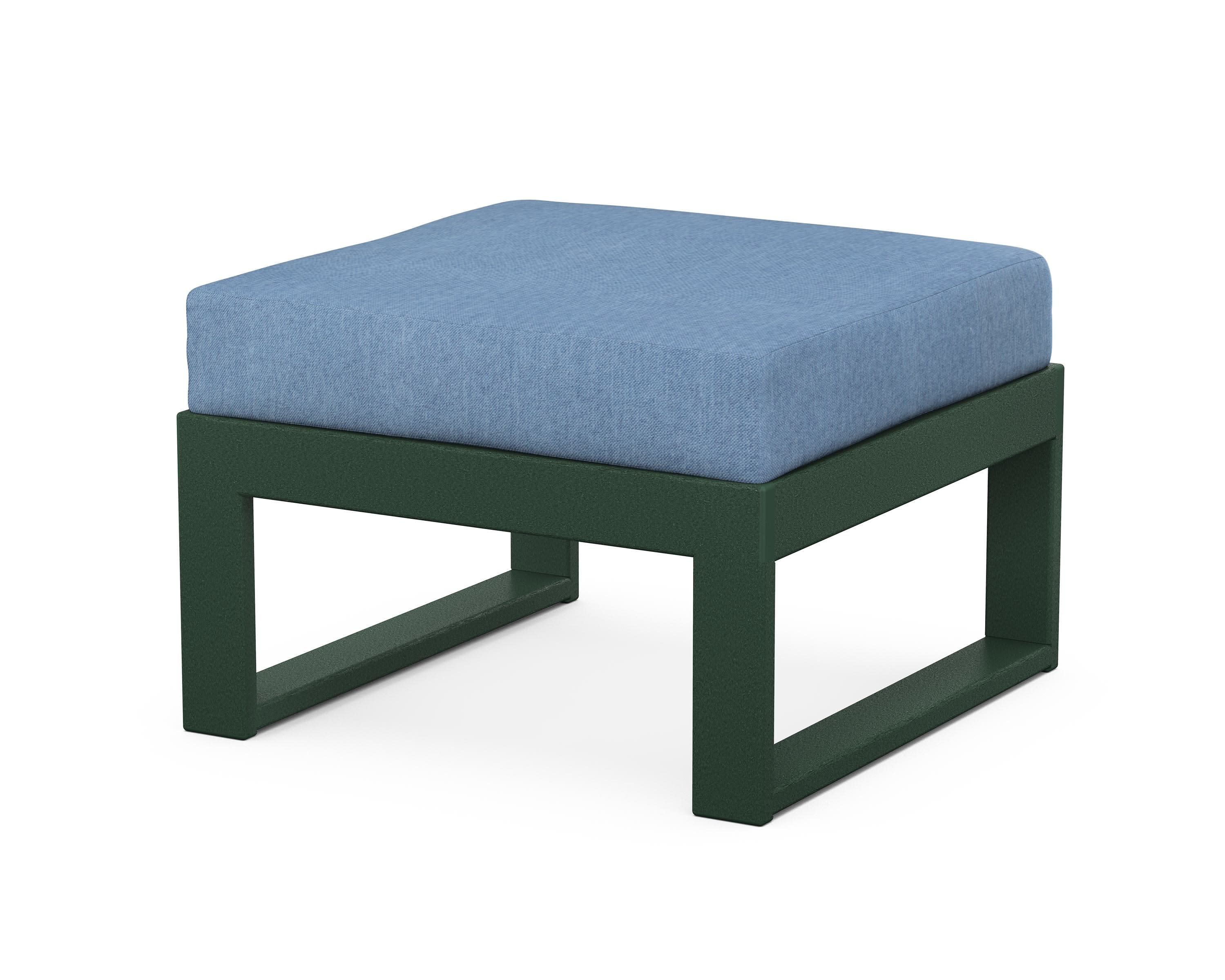Modular Ottoman - Modern in Green / Sky Blue