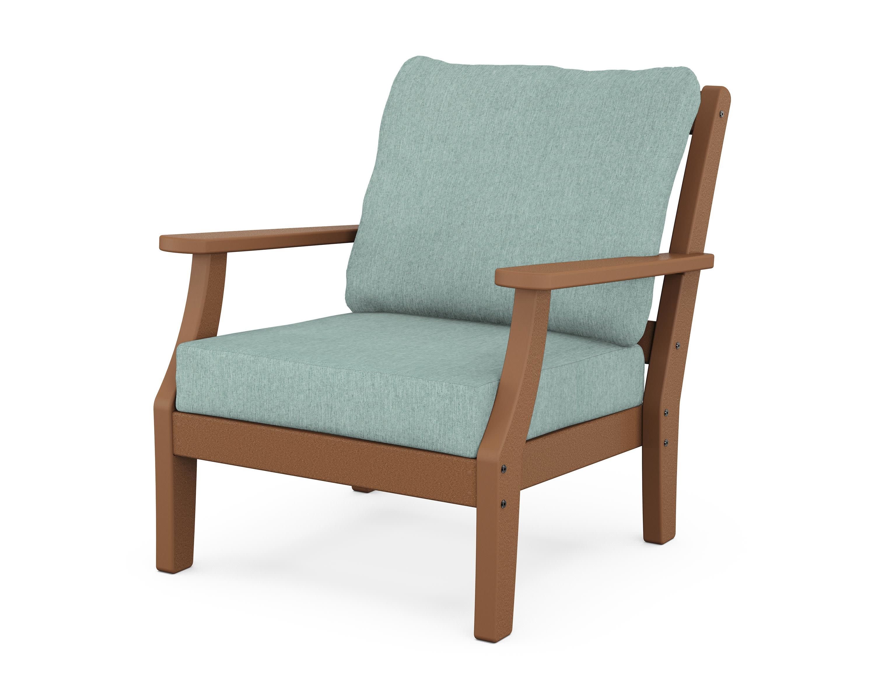 Chinoiserie Deep Seating Chair in Teak / Glacier Spa