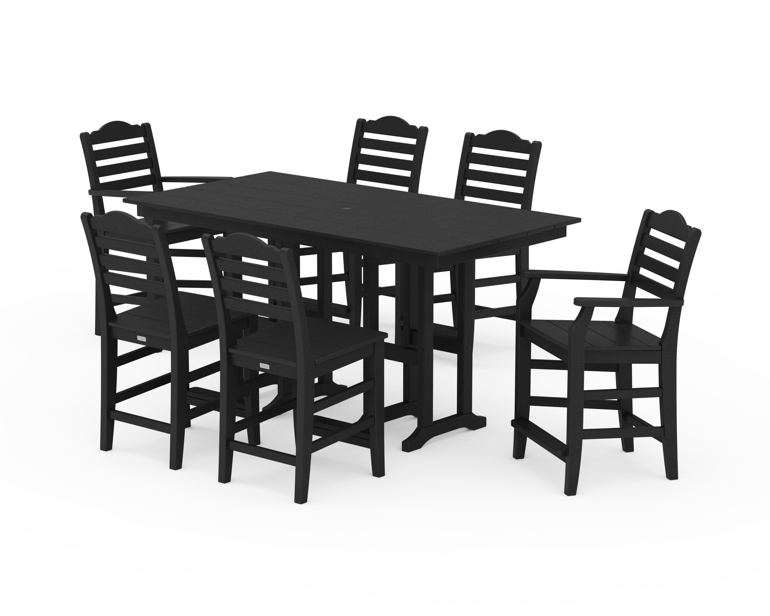 Savannah 7-Piece Farmhouse Counter Set in Black