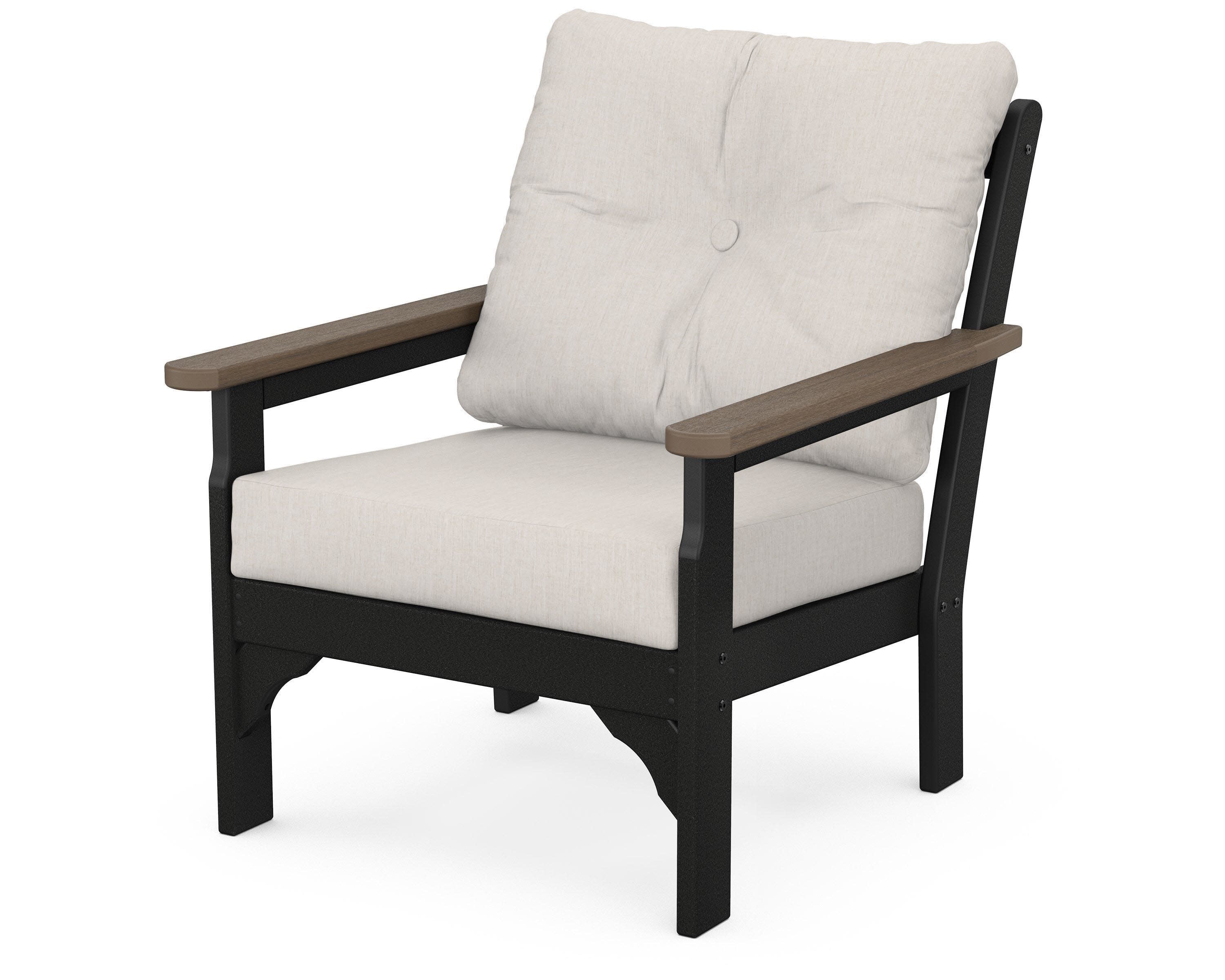 Vineyard Deep Seating Chair in White / Kona / Cast Ash