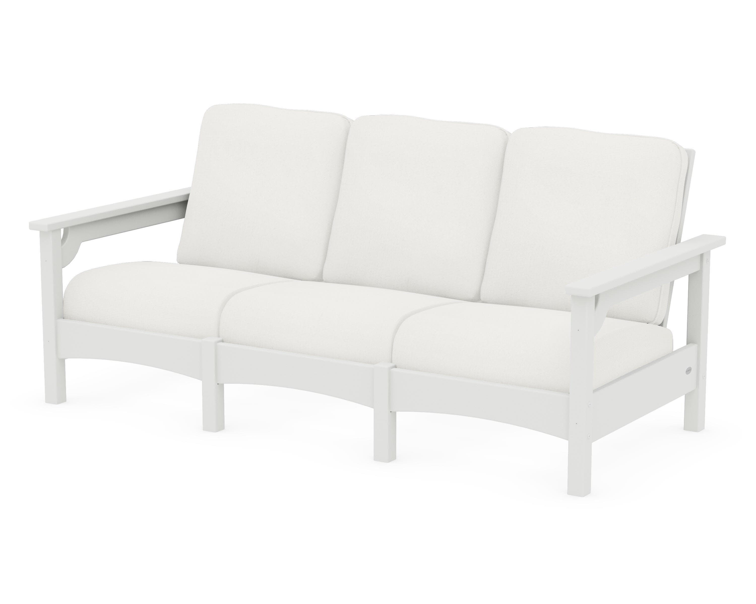 Club Sofa in Vintage White / Natural Linen