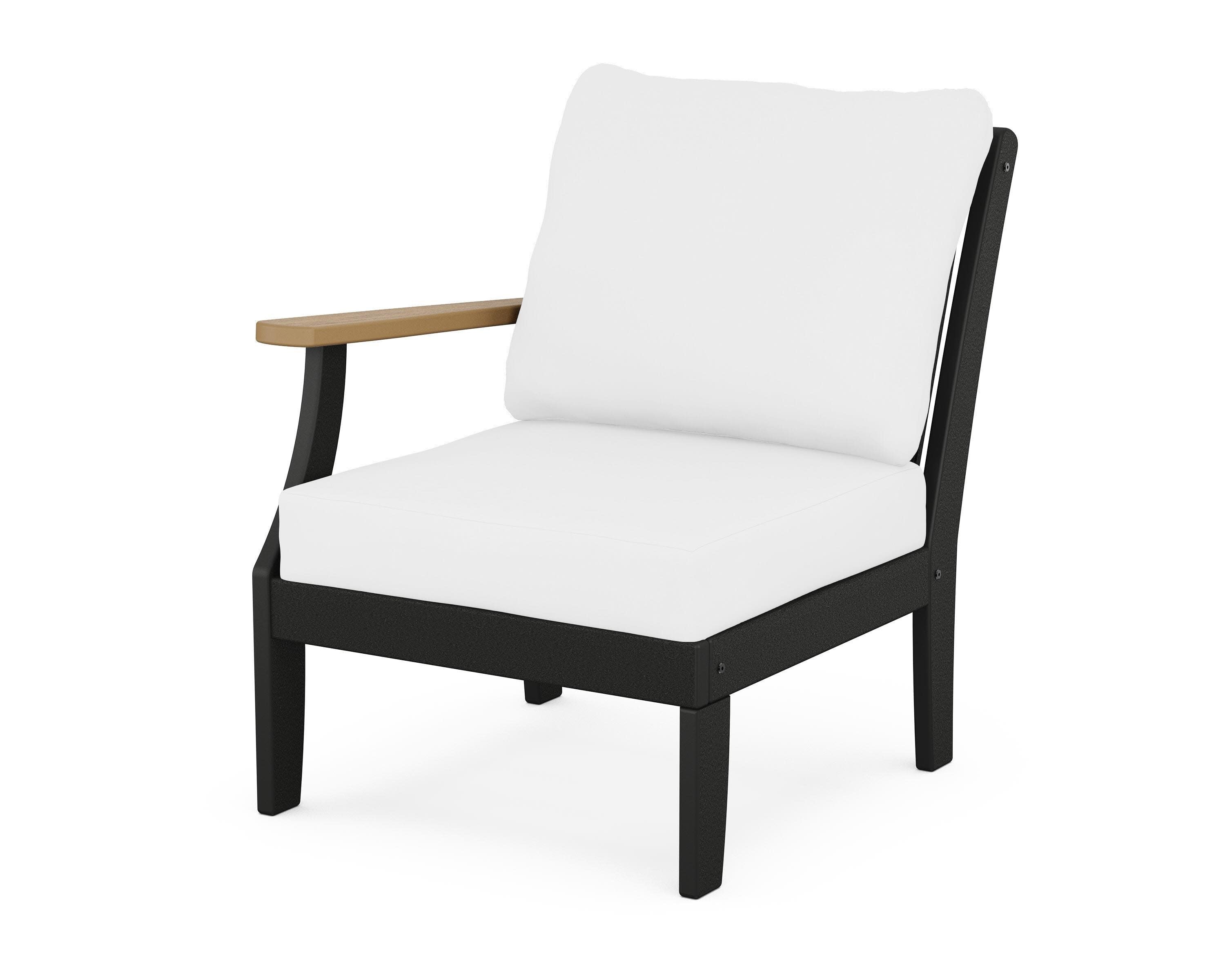 Braxton Modular Left Arm Chair in Black / Natural / Natural
