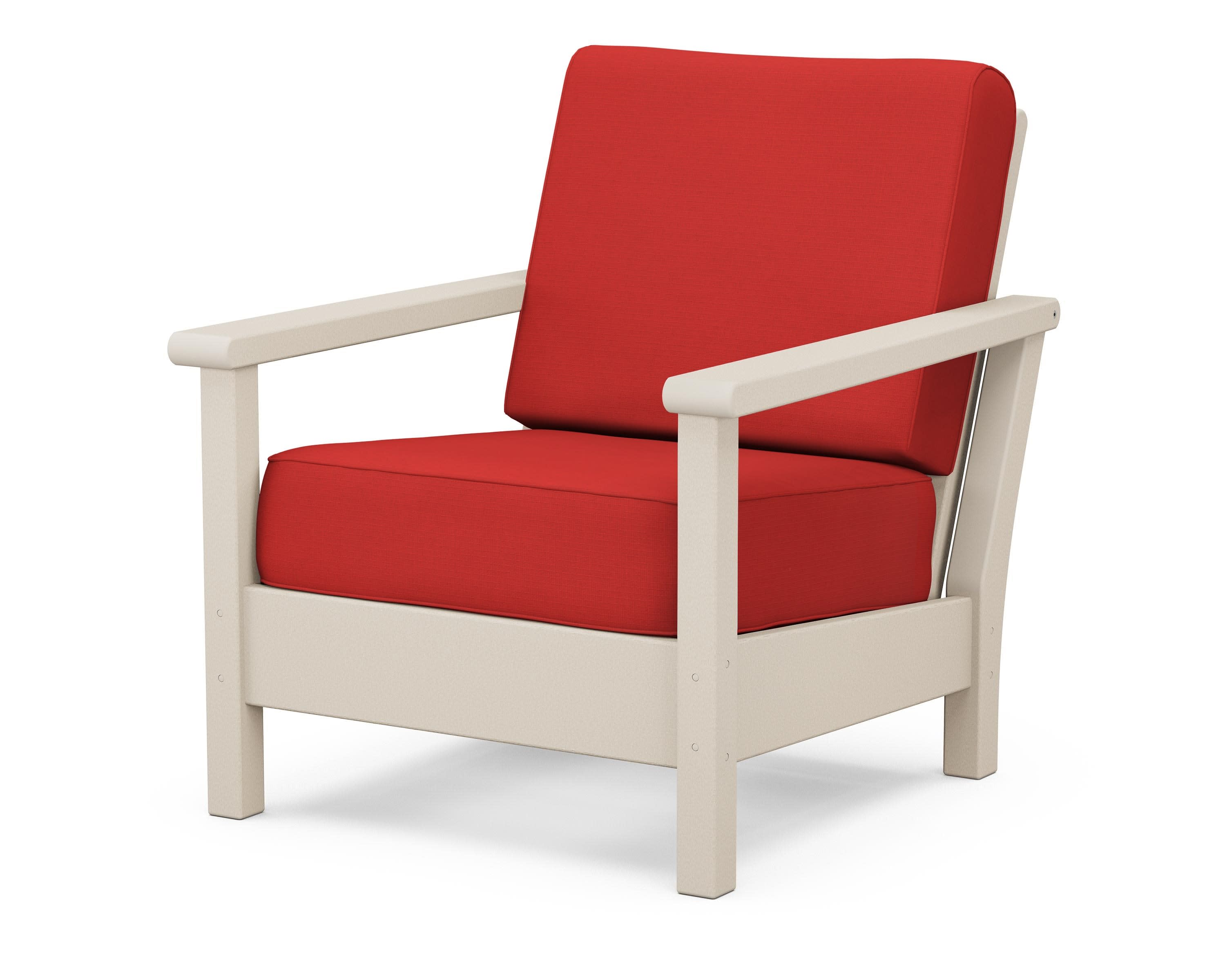 Harbour Deep Seating Chair in Sand / Crimson Linen