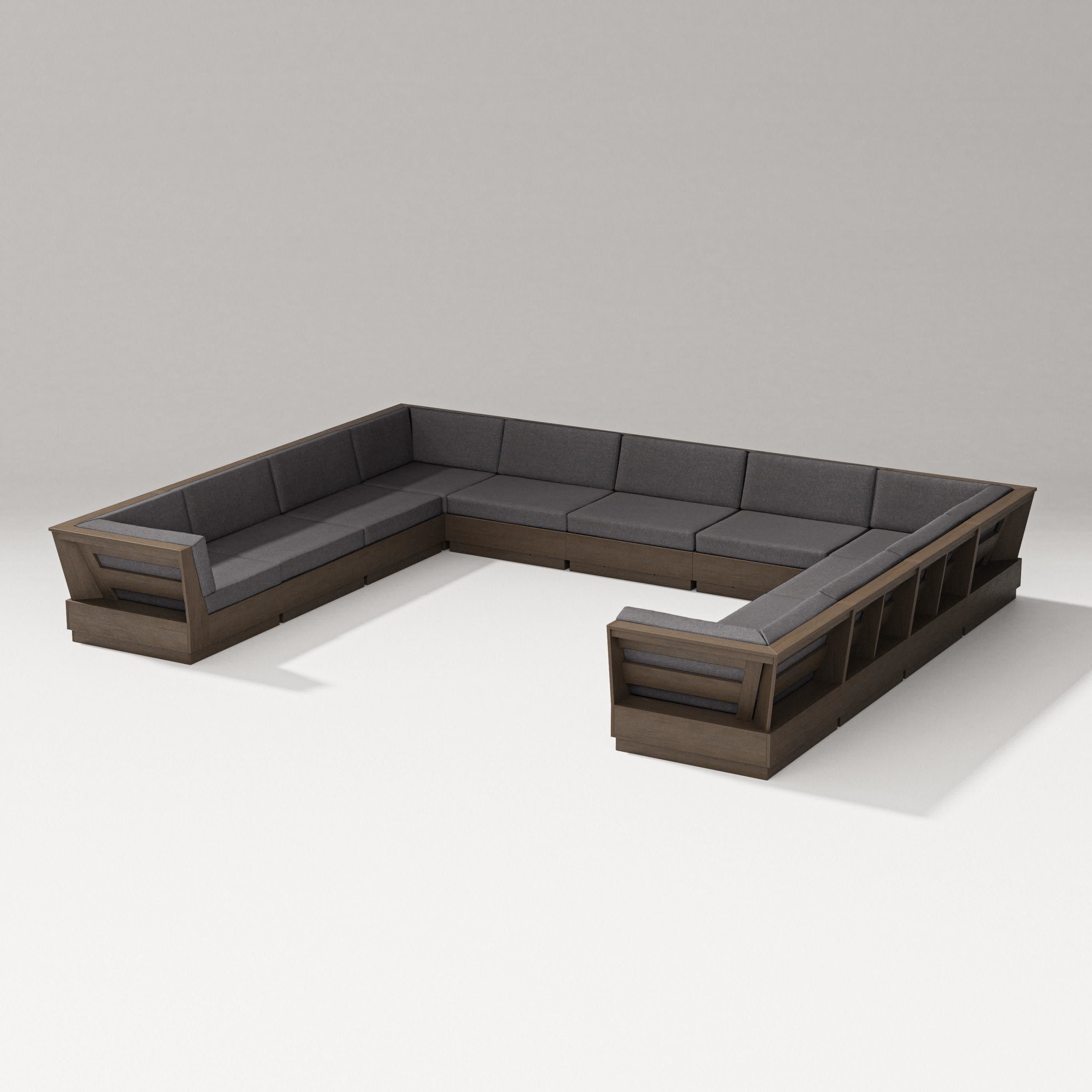 Elevate Large U-Shaped Sectional in Kona / Ash Charcoal