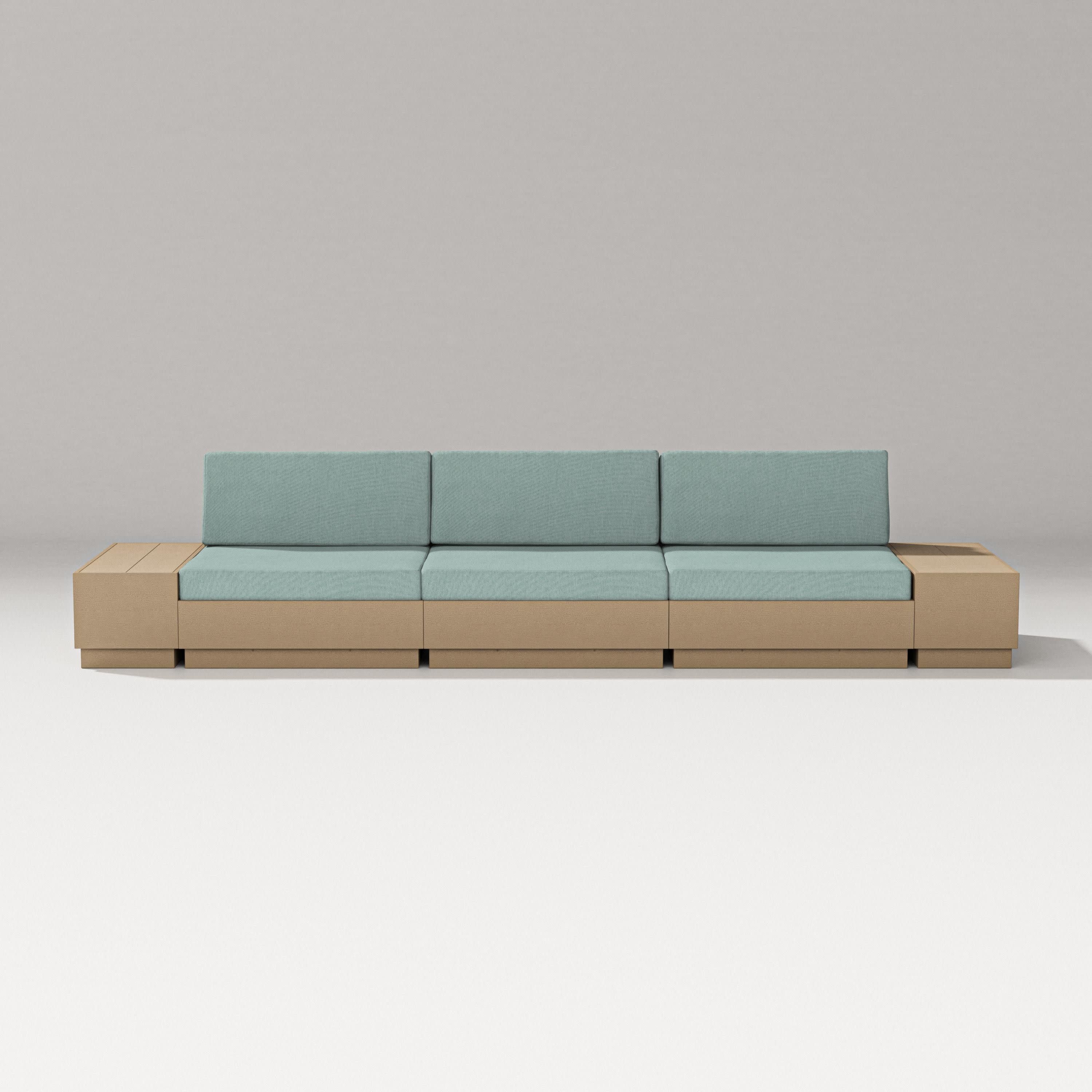 Elevate Straight Sectional in Vintage Sahara / Glacier Spa