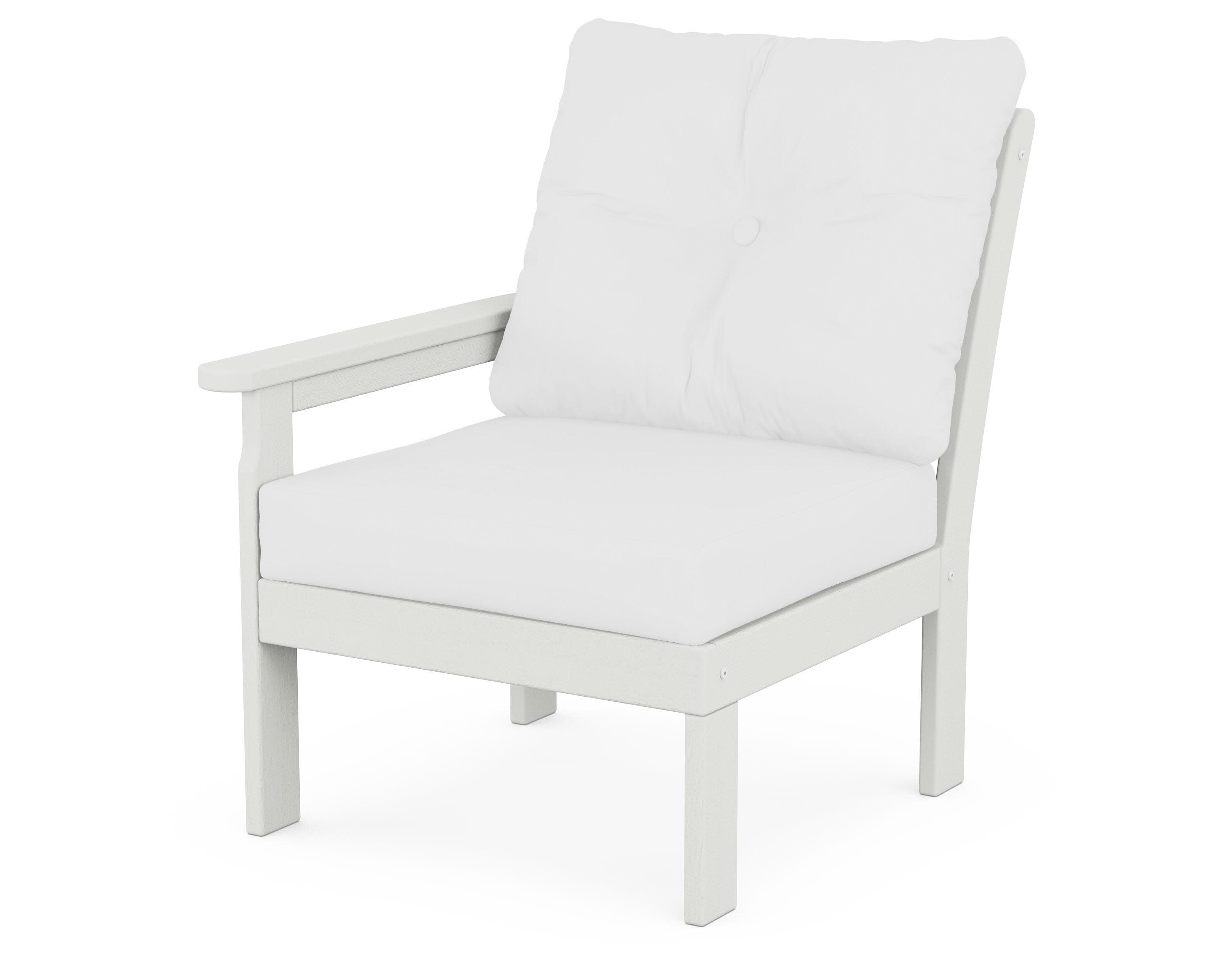 Vineyard Modular Left Arm Chair in Vintage White / Natural