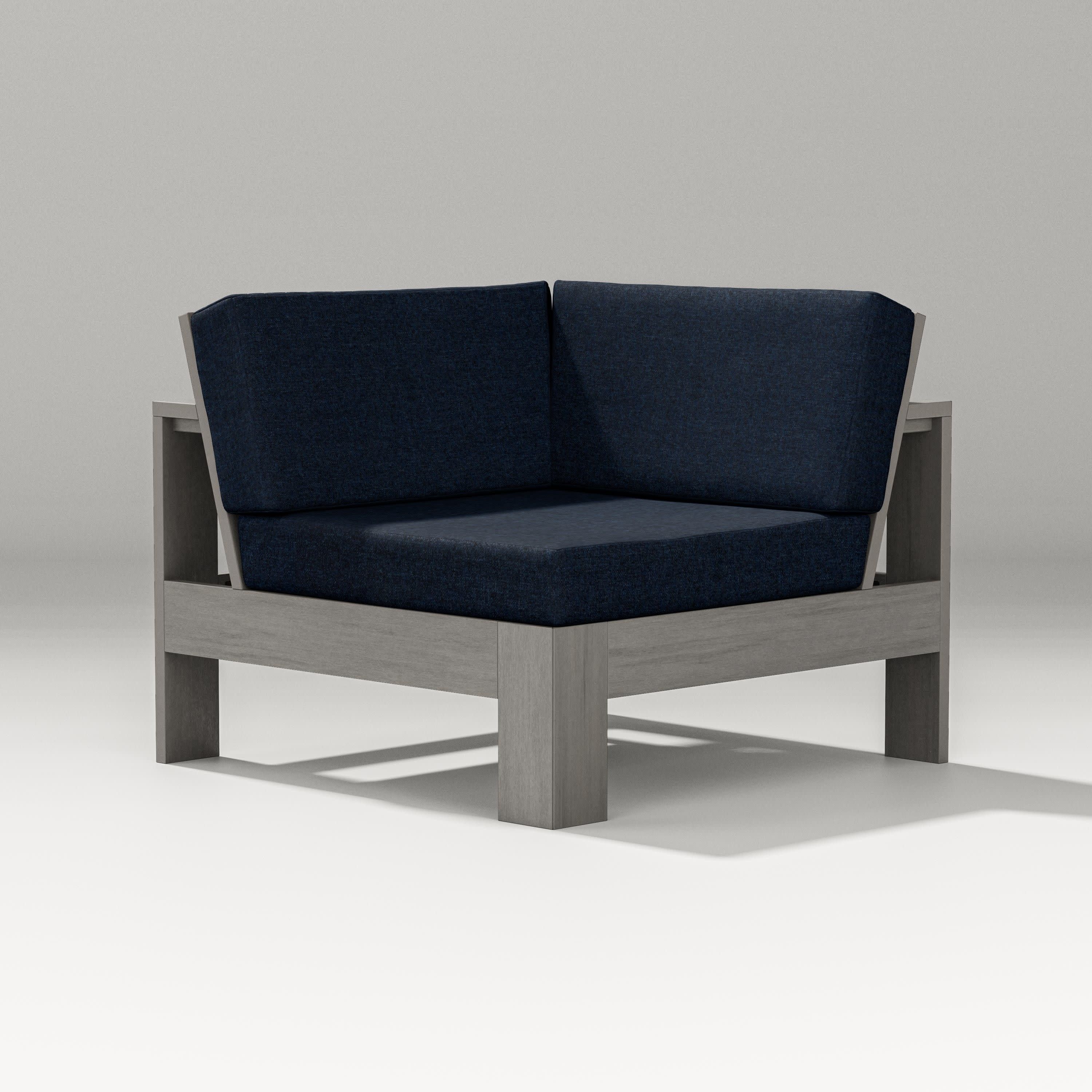 Latitude Modular Corner Chair in Driftwood / Marine Indigo