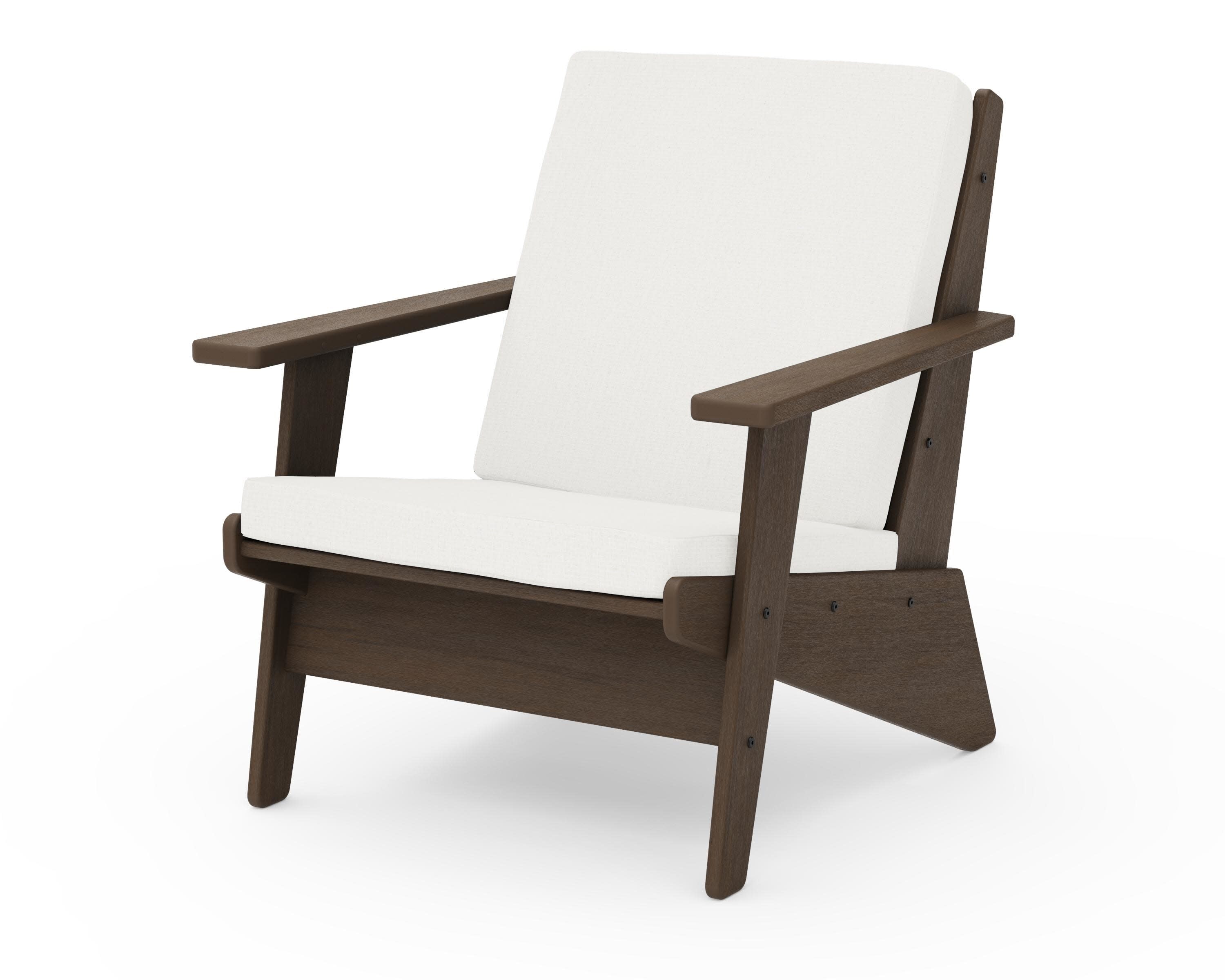 Riviera Modern Lounge Chair in Kona / Natural Linen