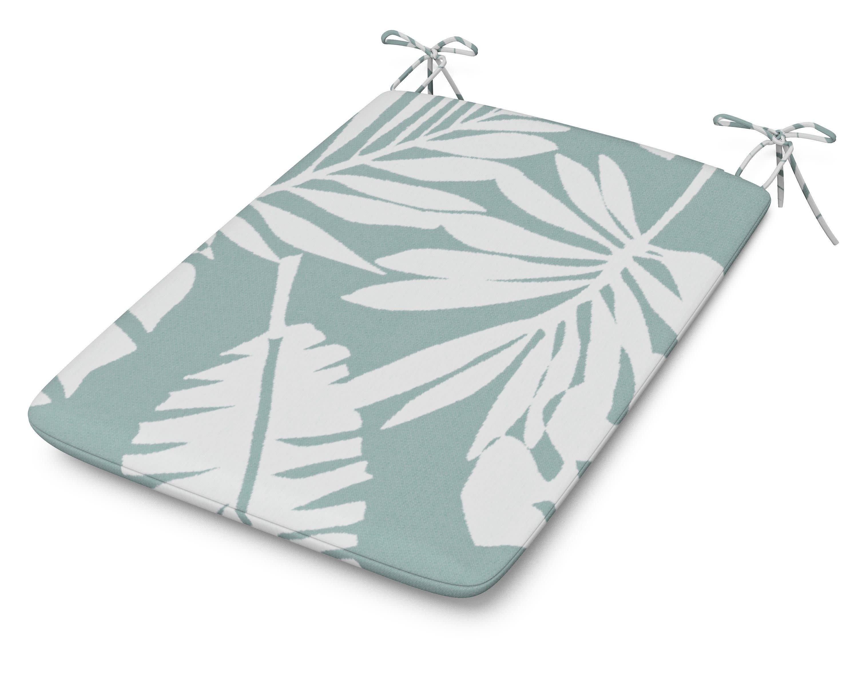 1100 Plaza Seat Pad in Leaf Glacier Spa