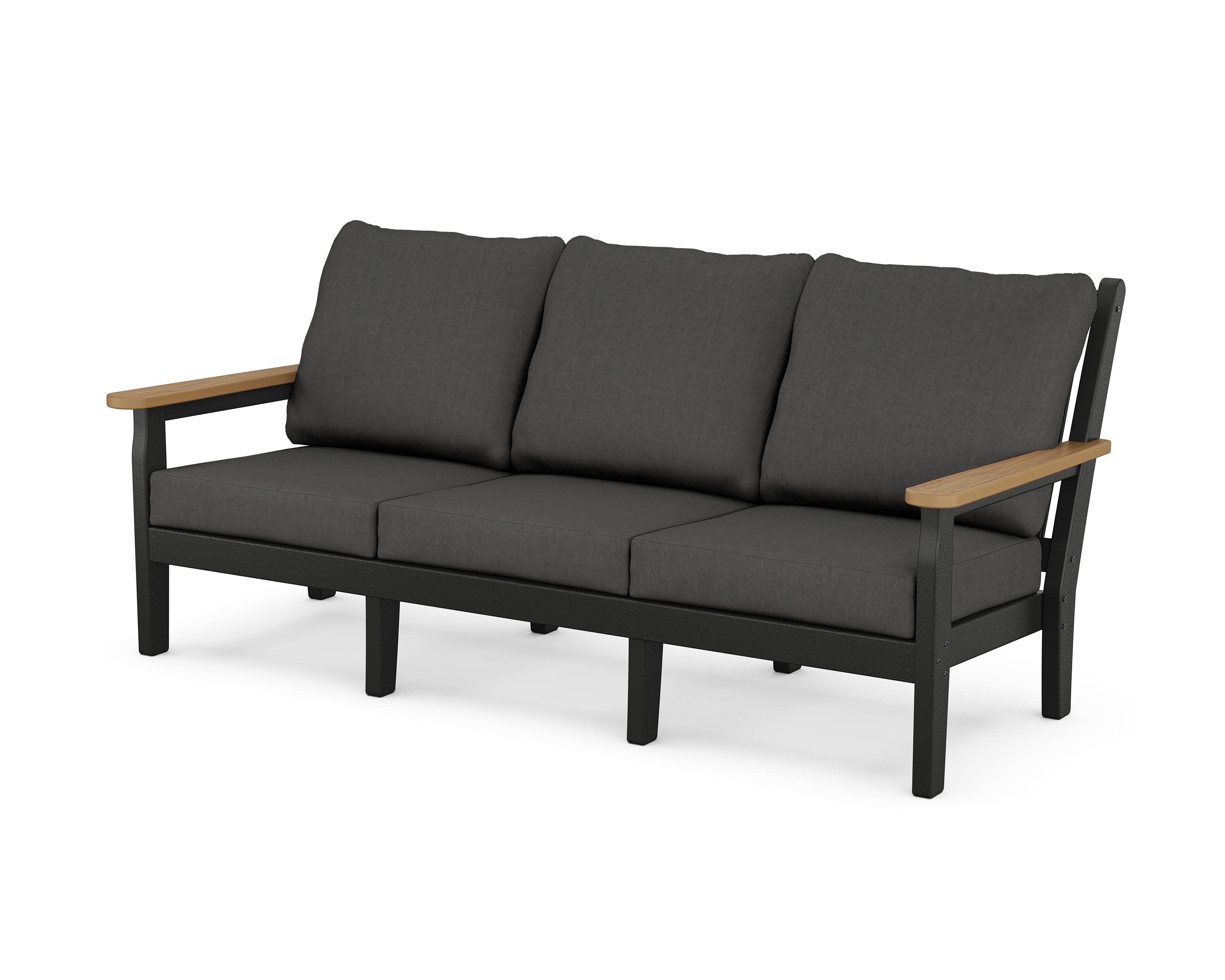 Chippendale Deep Seating Sofa in Black / Natural / Spectrum Carbon