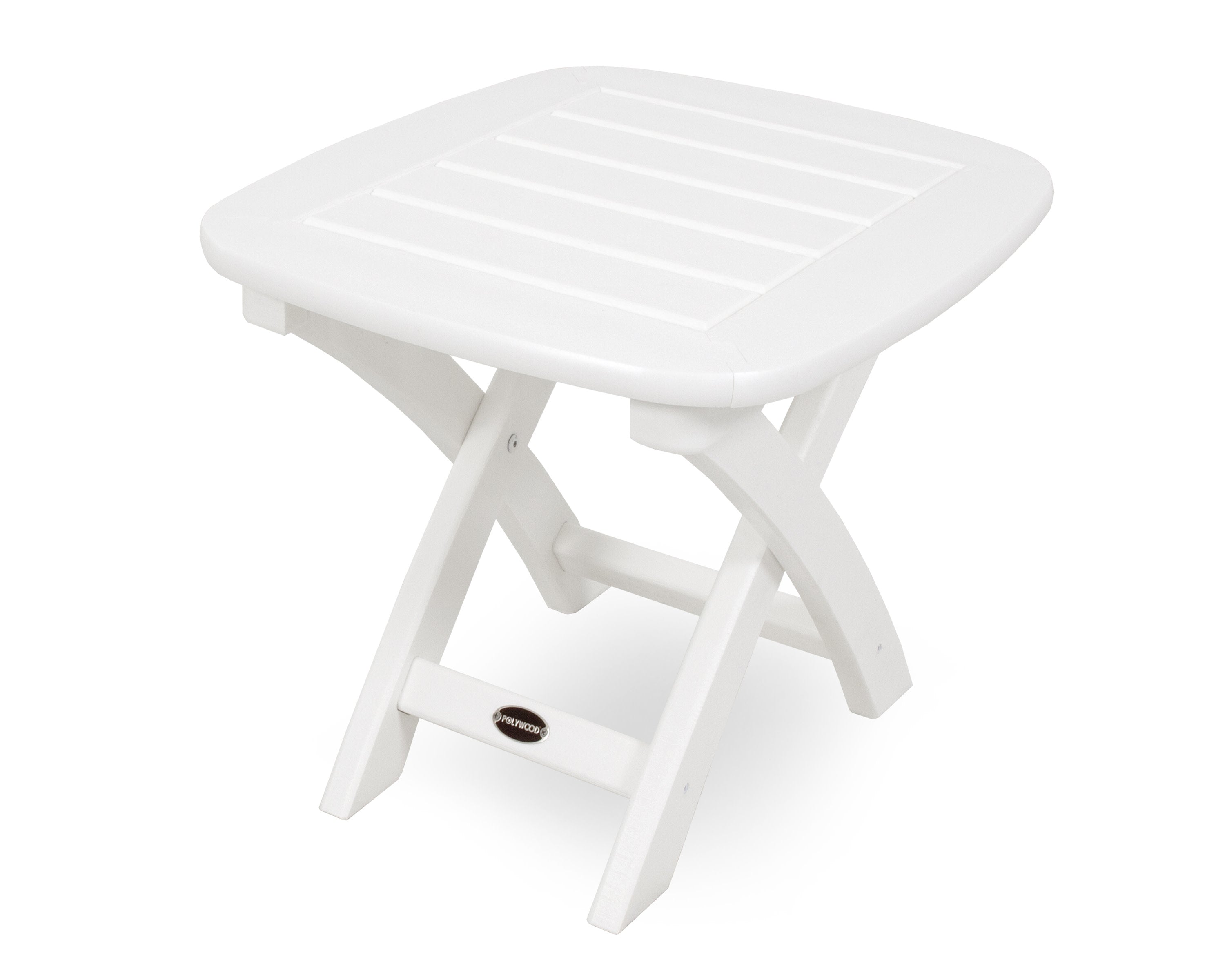 Nautical 21" x 18" Side Table in White