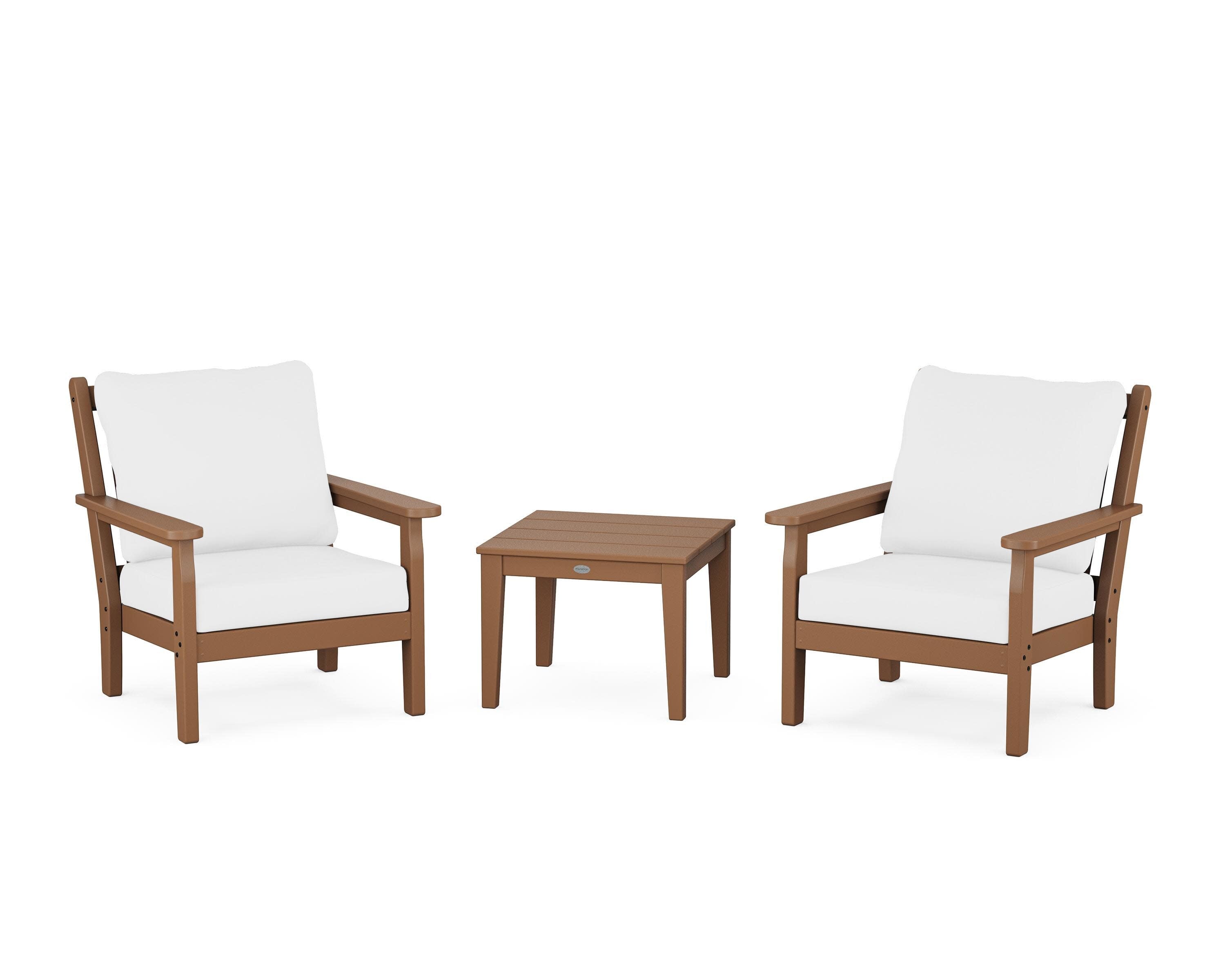 Chippendale 3-Piece Deep Seating Set in Teak / Natural