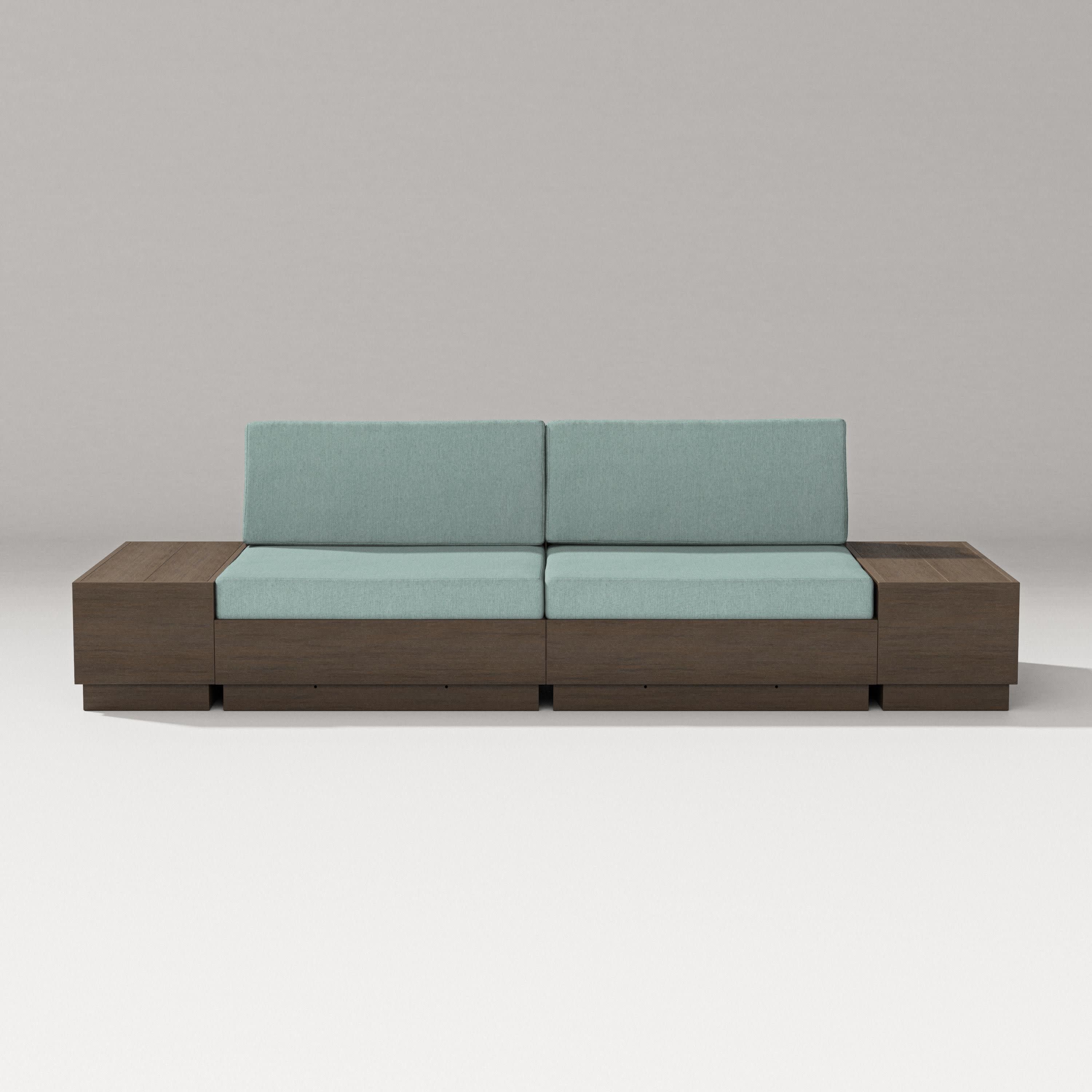 Elevate 4-Piece Loveseat Sectional in Kona / Glacier Spa