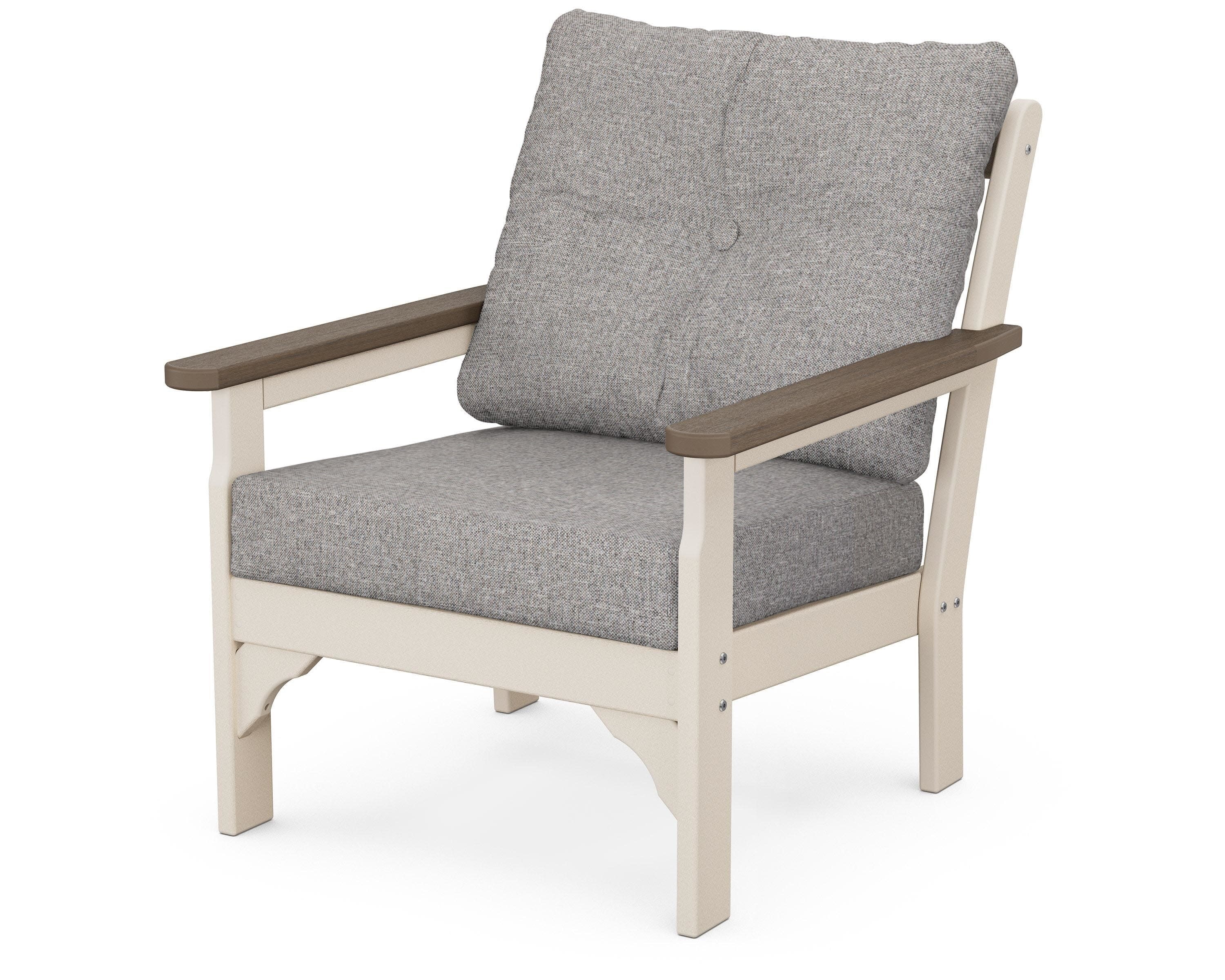 Vineyard Deep Seating Chair in Sand / Kona / Grey Mist