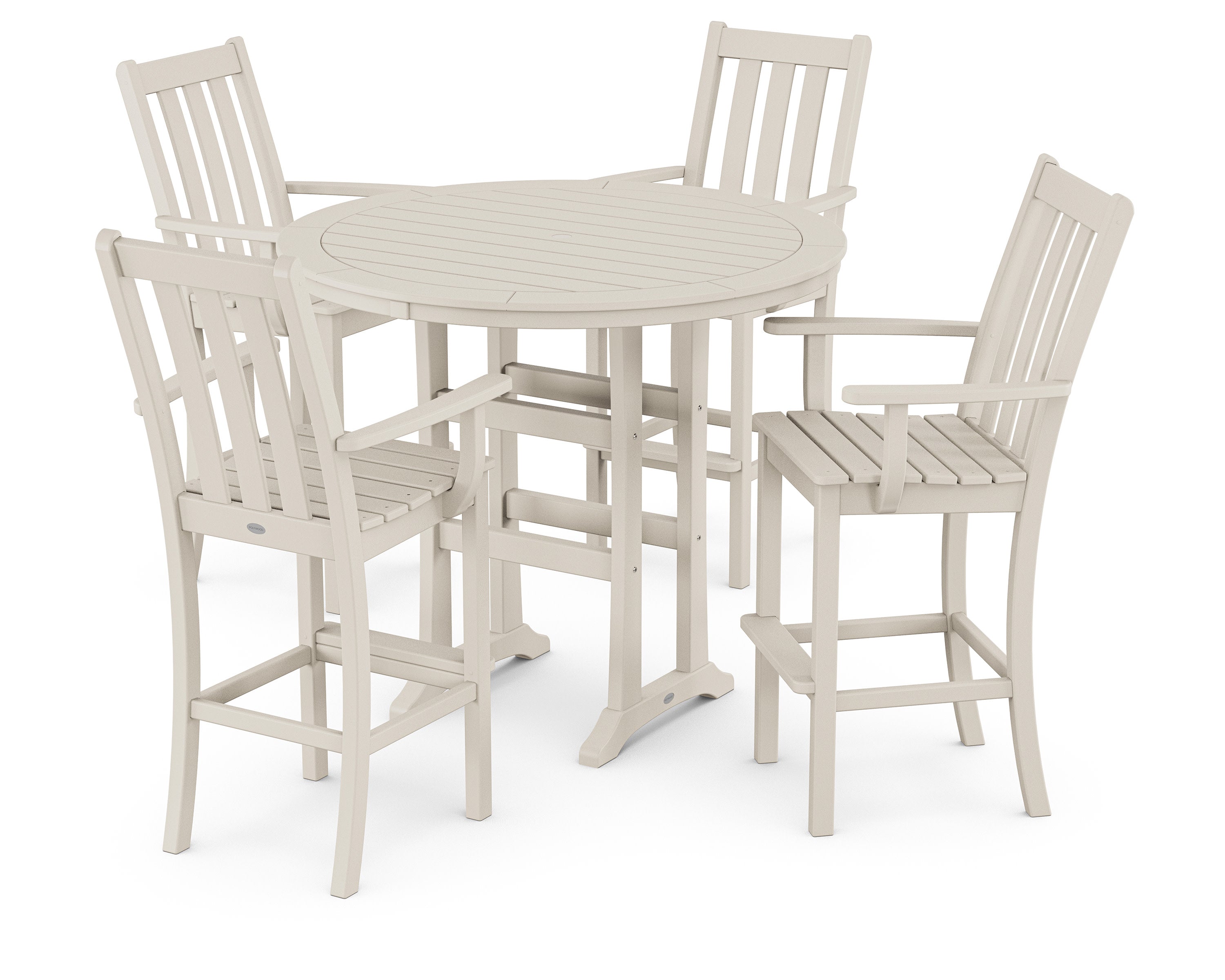 Vineyard 5-Piece Round Bar Set in Sand