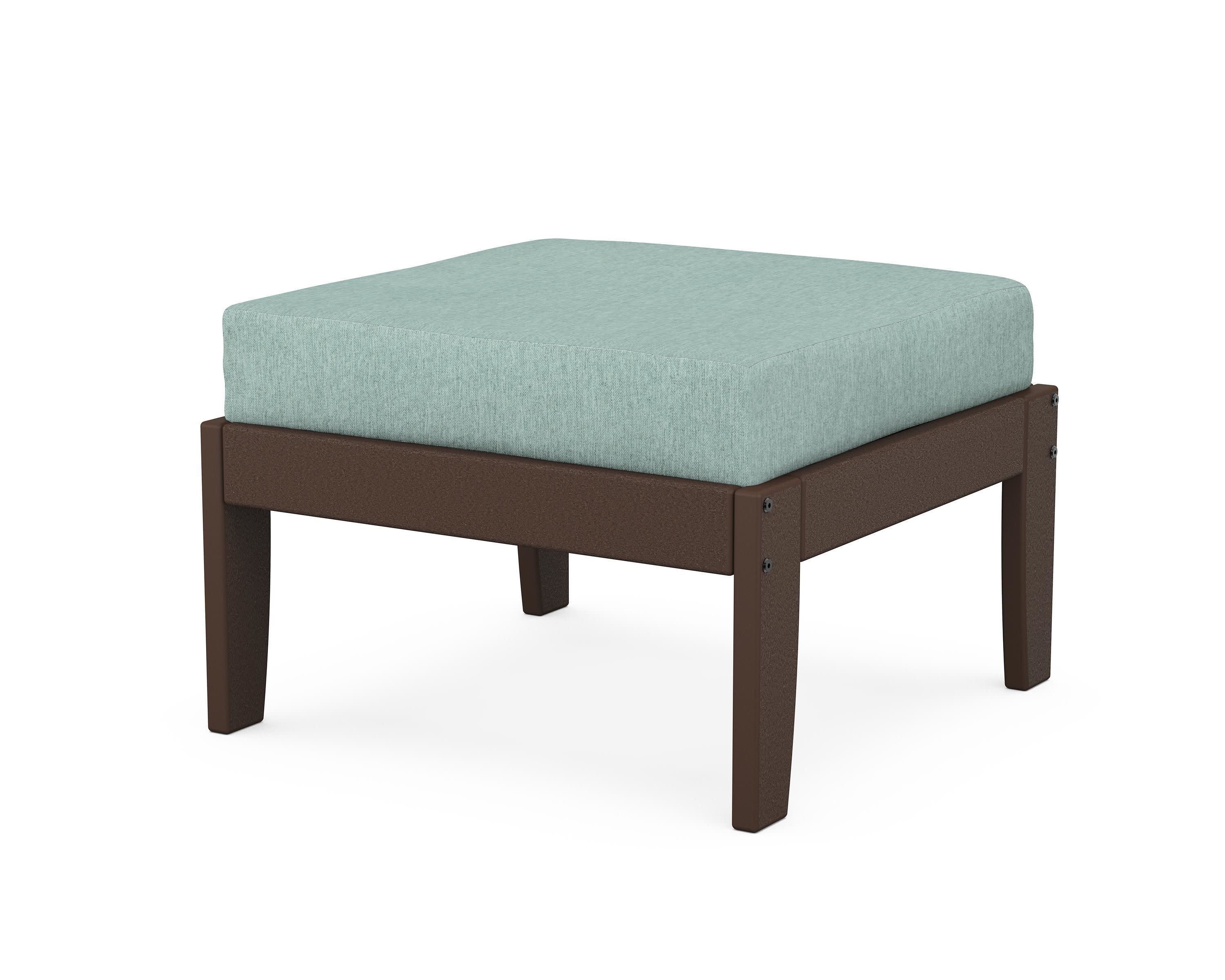 Modular Ottoman - Classic in Mahogany / Glacier Spa