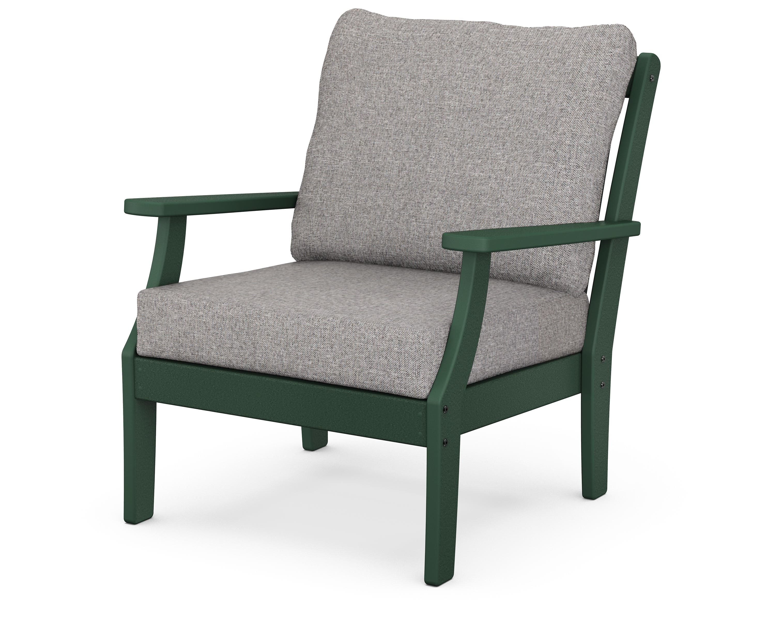 Braxton Deep Seating Chair in Green / Grey Mist