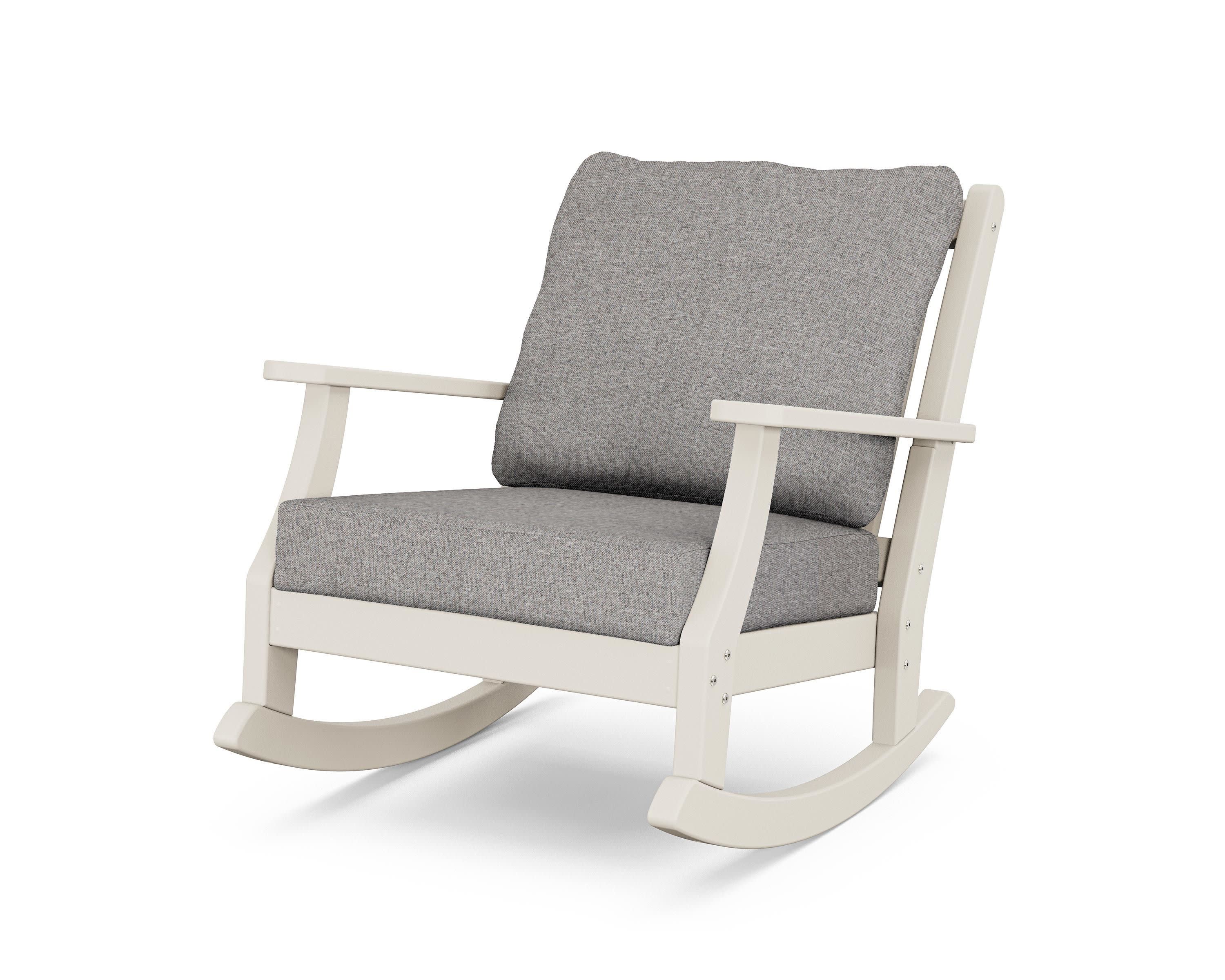 Wovendale Deep Seating Rocking Chair in Sand / Grey Mist