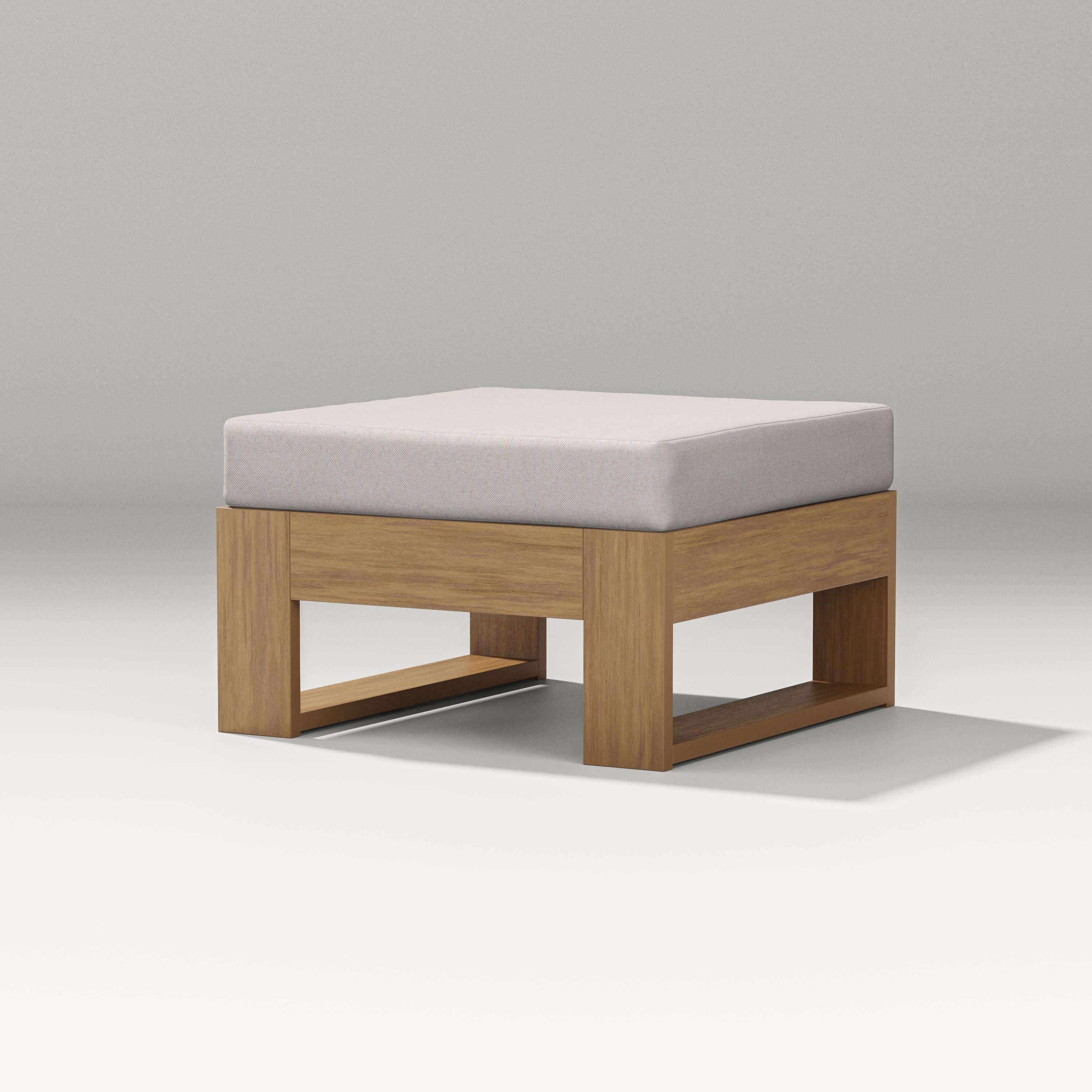 Latitude Lounge Ottoman in Natural / Dune Burlap