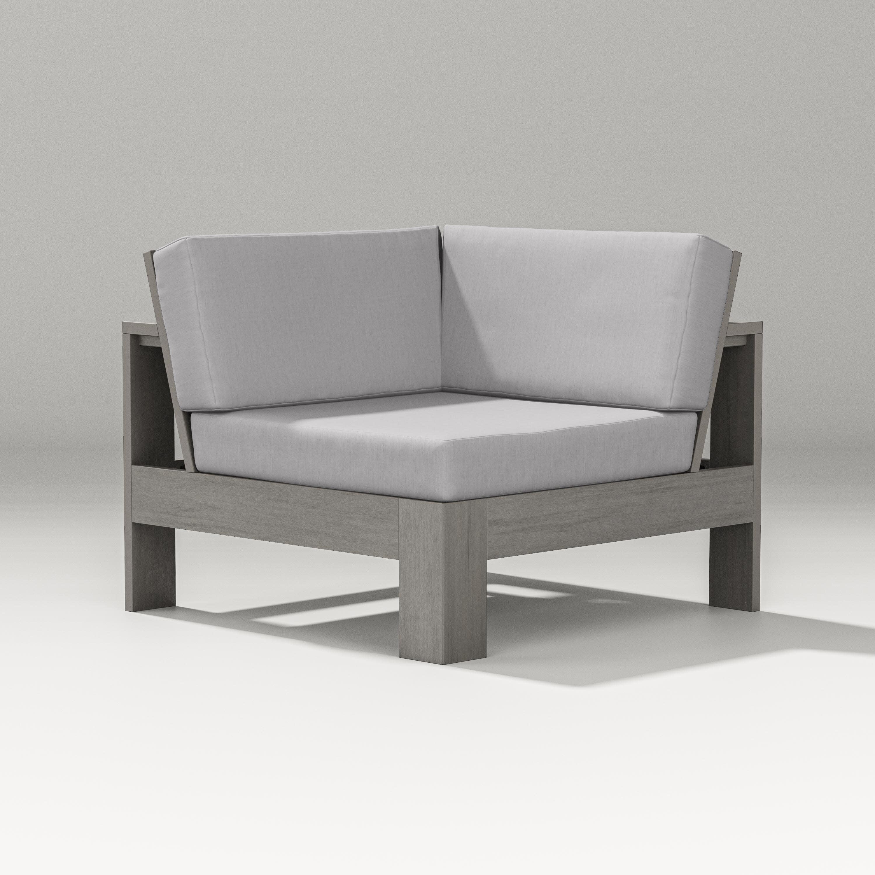 Latitude Modular Corner Chair in Driftwood / Granite