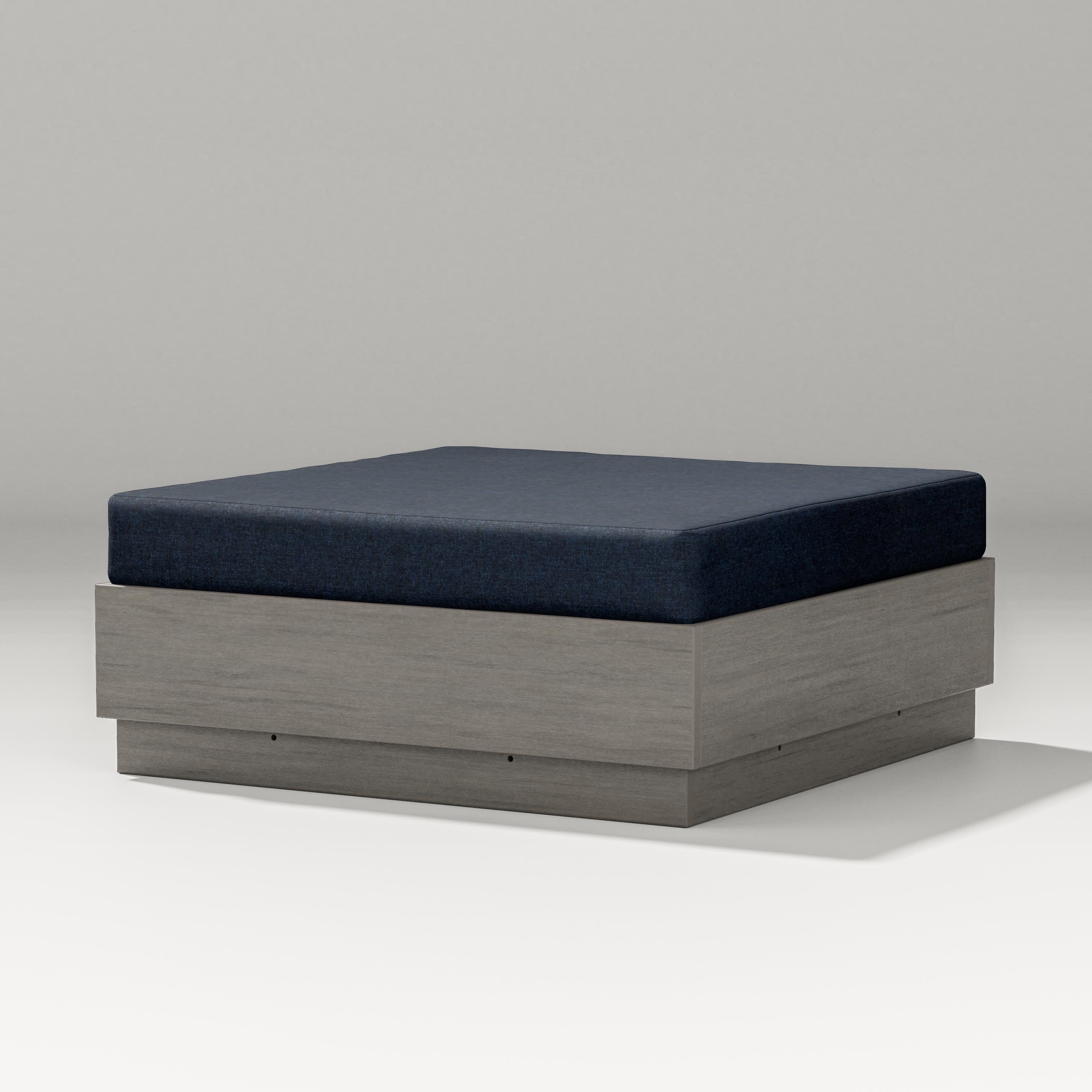 Elevate Lounge Ottoman in Driftwood / Marine Indigo