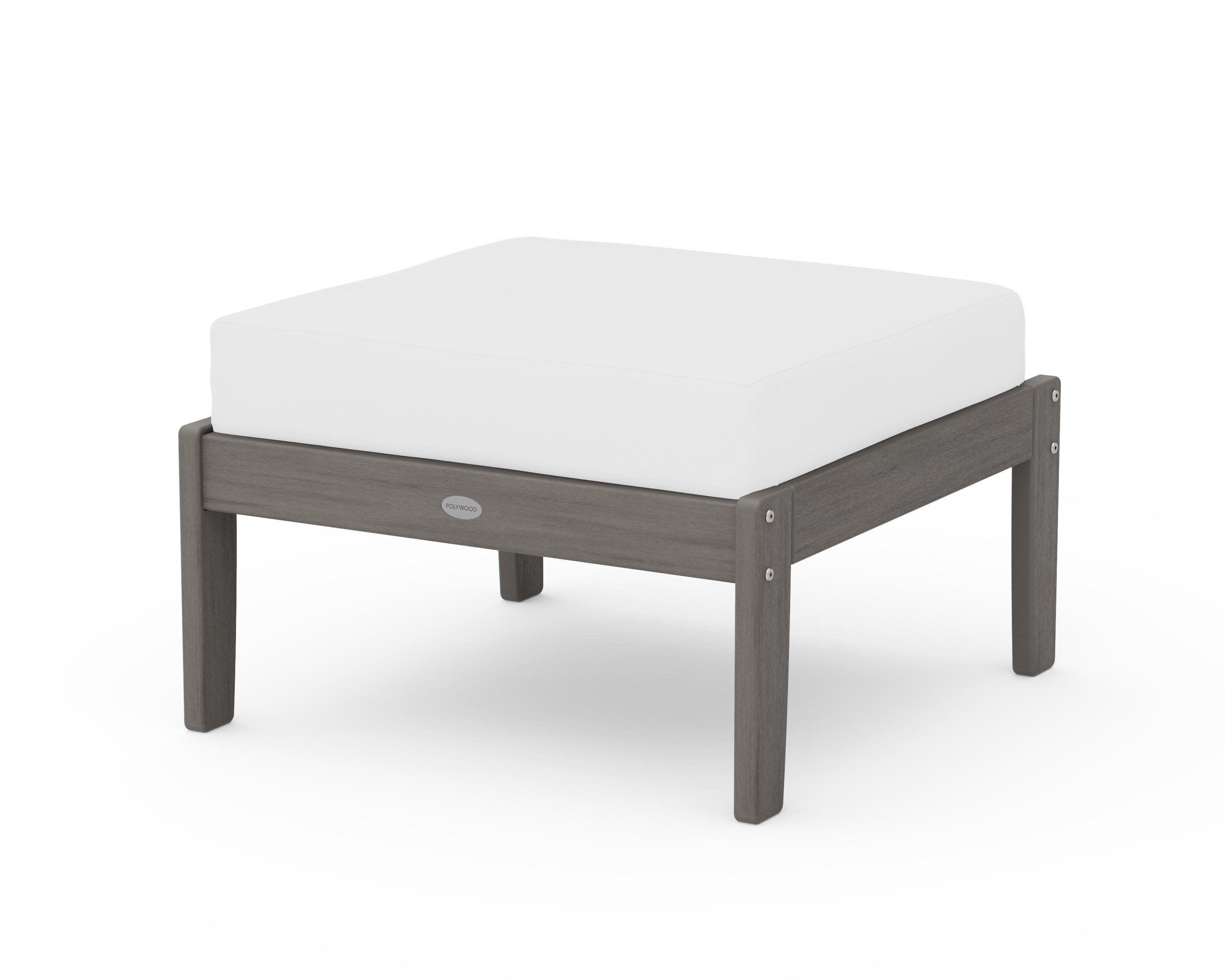 Braxton Deep Seating Ottoman in Driftwood / Natural