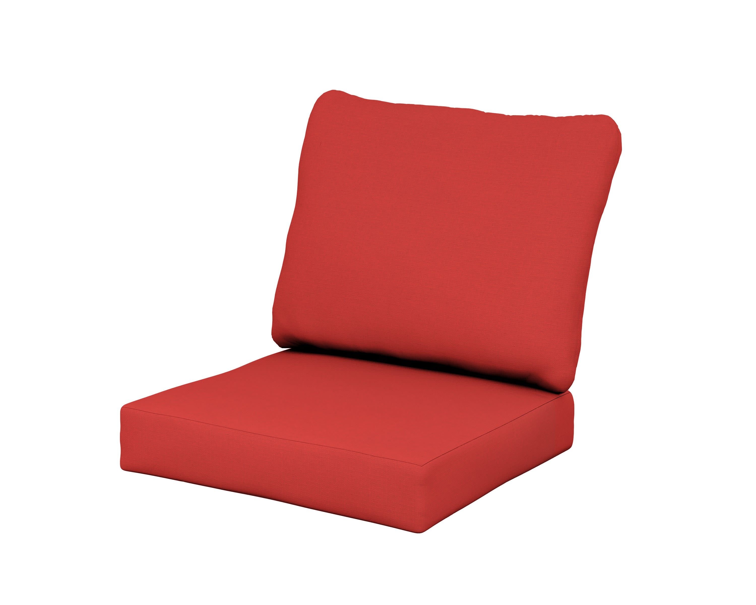 Classics Seat/Back Cushion Set in Crimson Linen