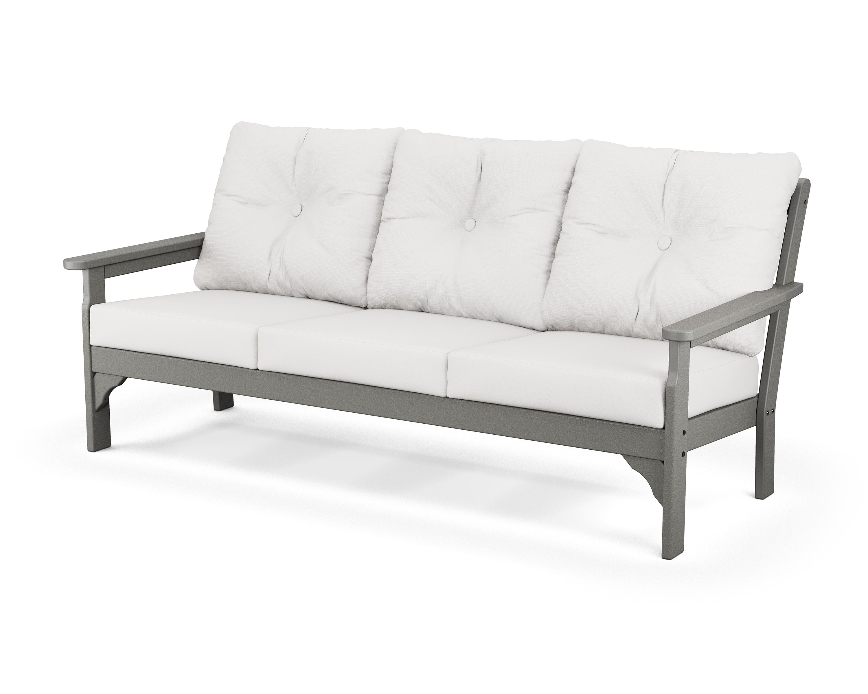 Vineyard Deep Seating Sofa in Slate Grey / Natural Linen
