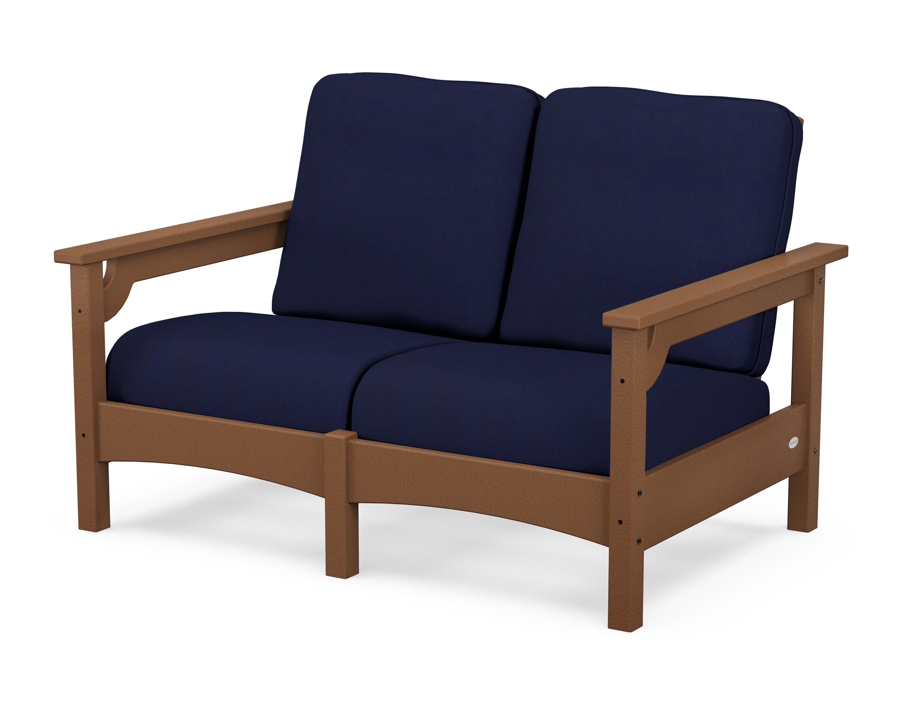 Club Loveseat in Teak / Navy