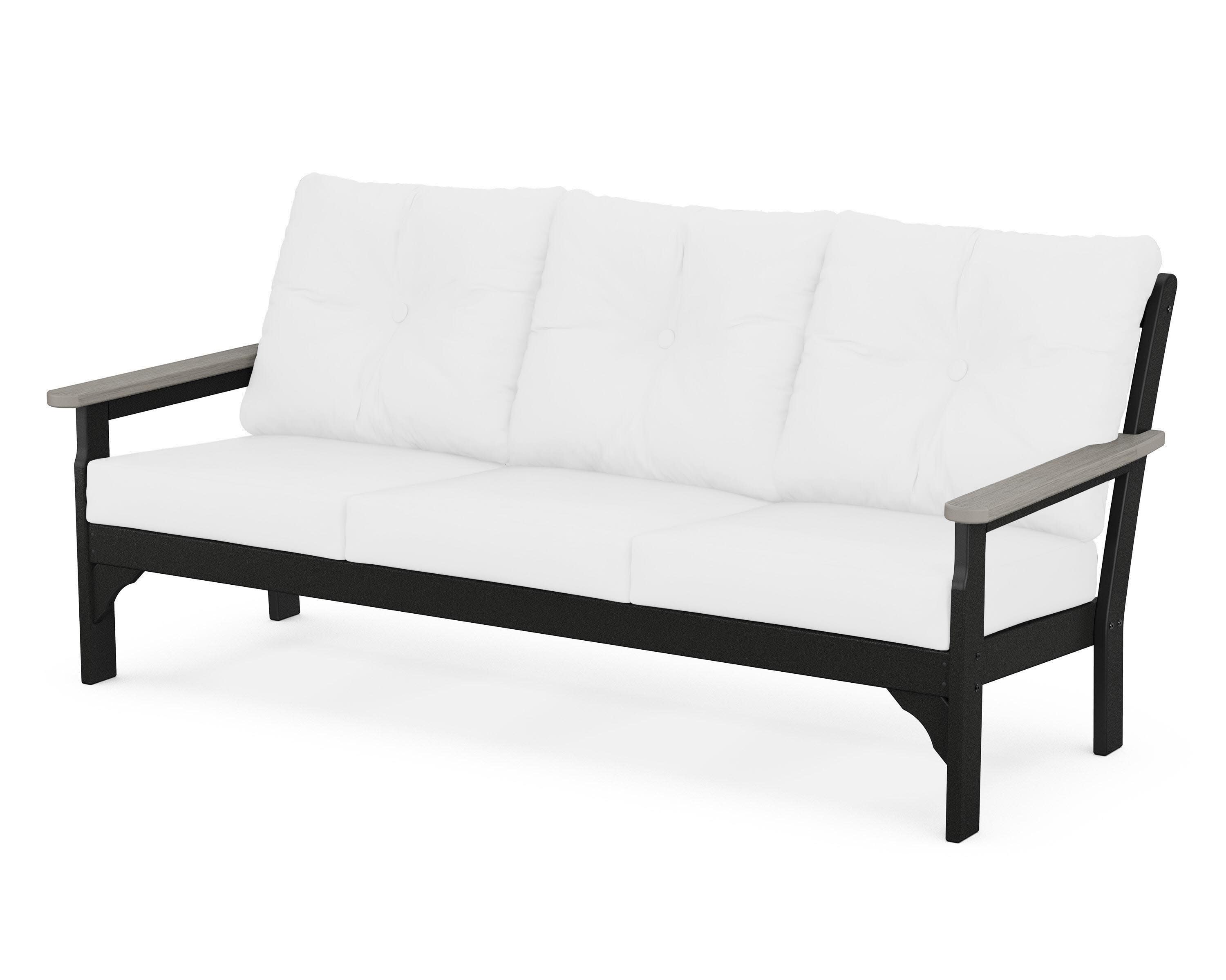 Vineyard Deep Seating Sofa in Black / Driftwood / Natural