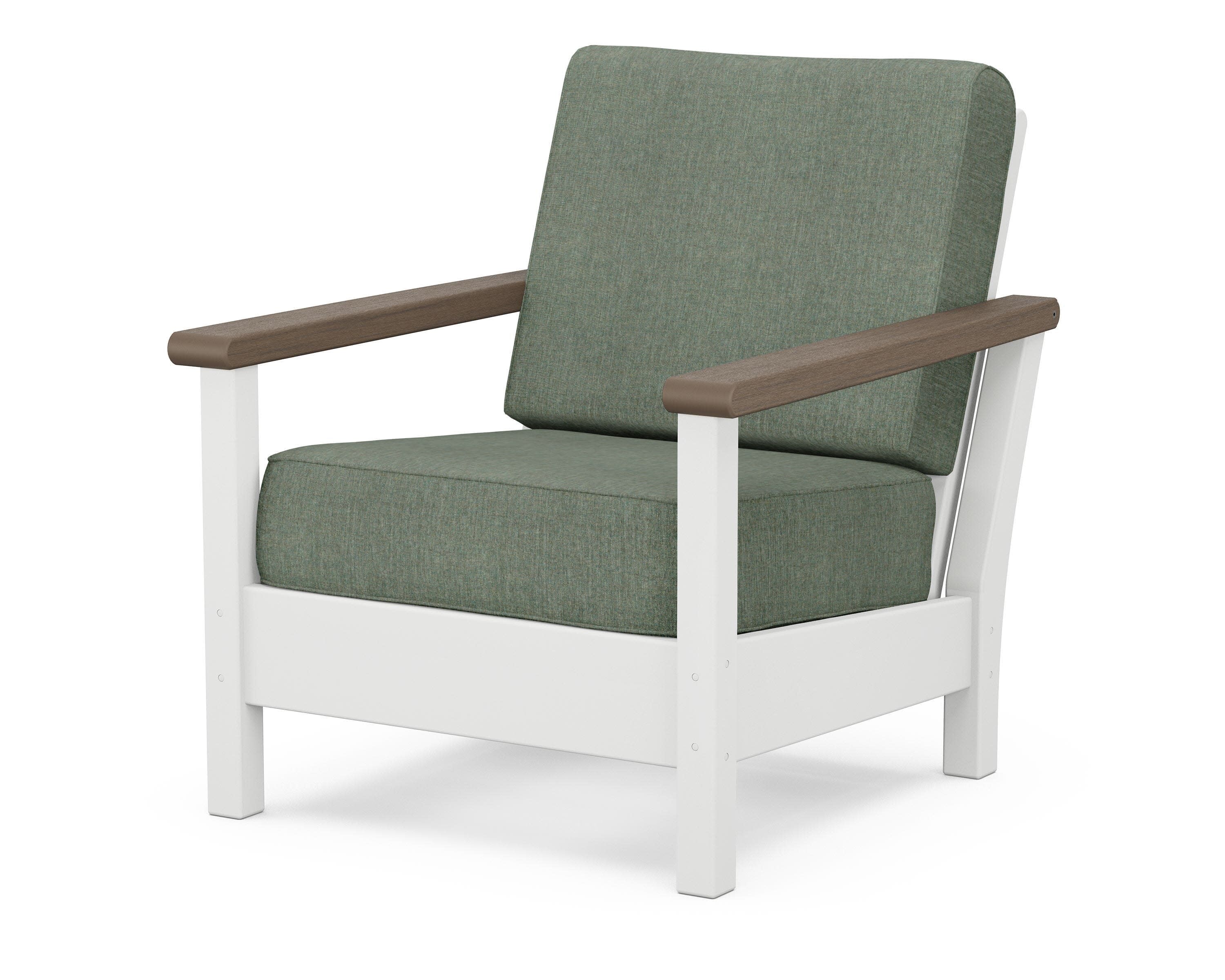 Harbour Deep Seating Chair in White / Kona / Cast Sage