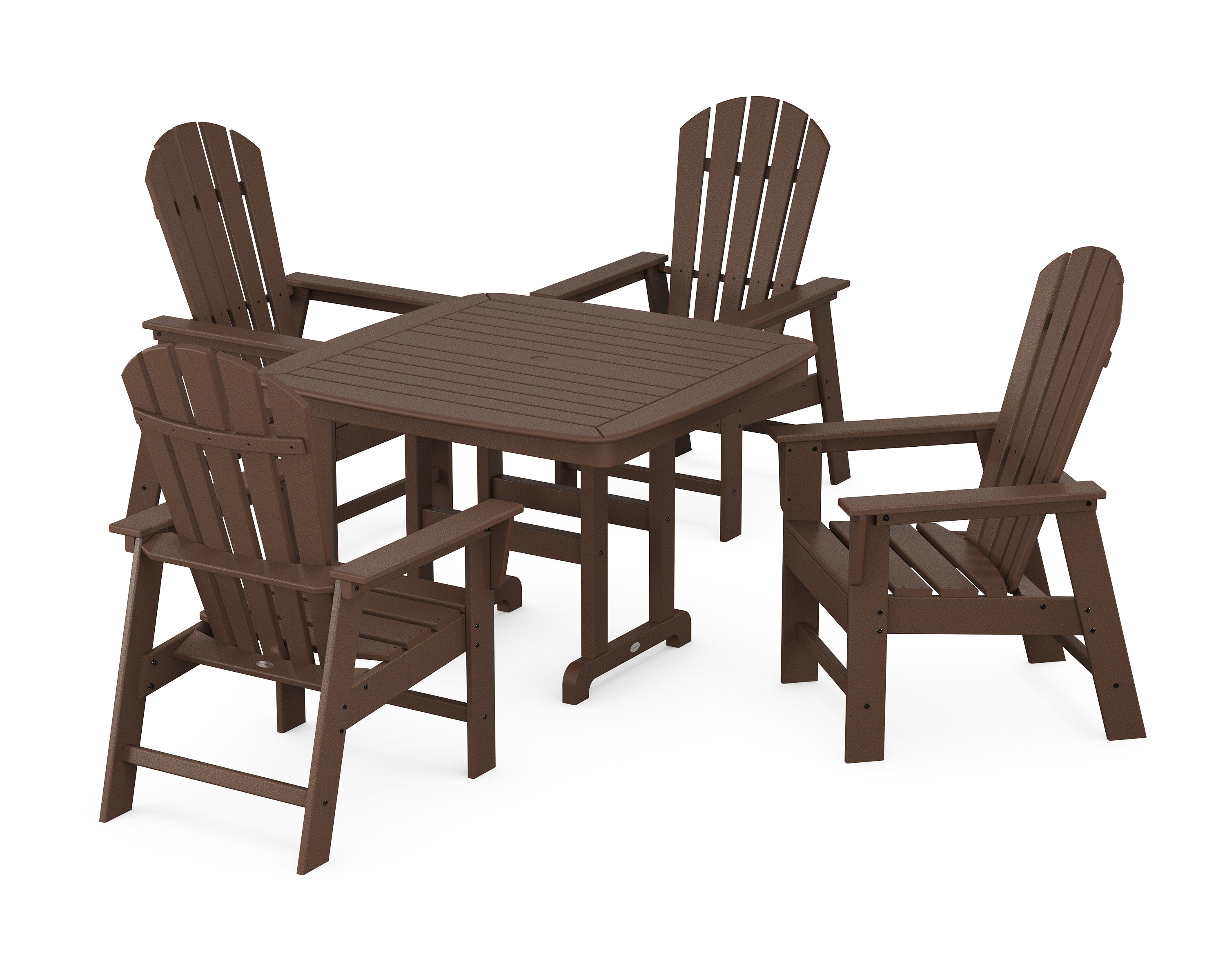 South Beach 5-Piece Dining Set with Trestle Legs in Mahogany
