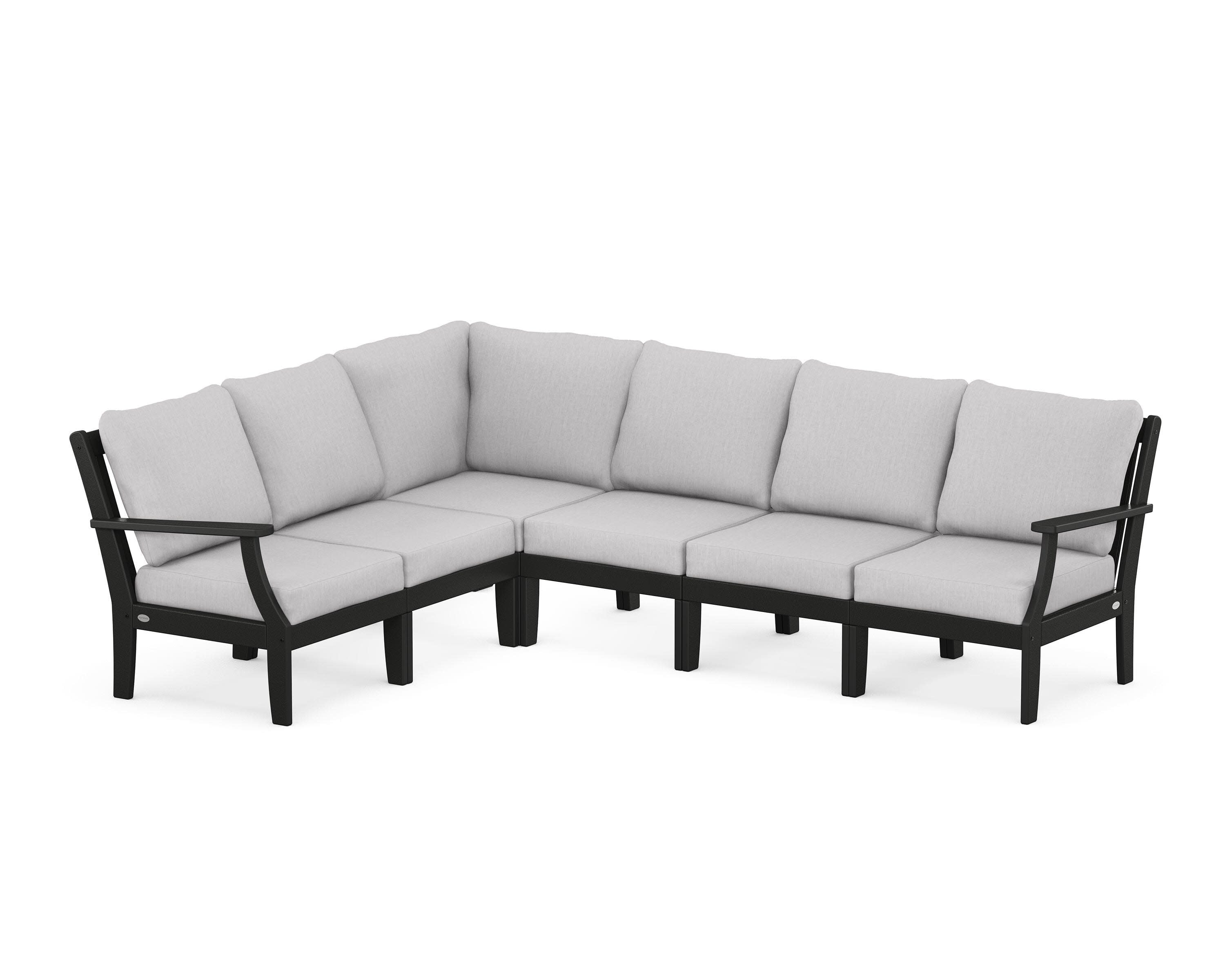 Braxton Modular 6-Piece Deep Seating Set in Black / Granite