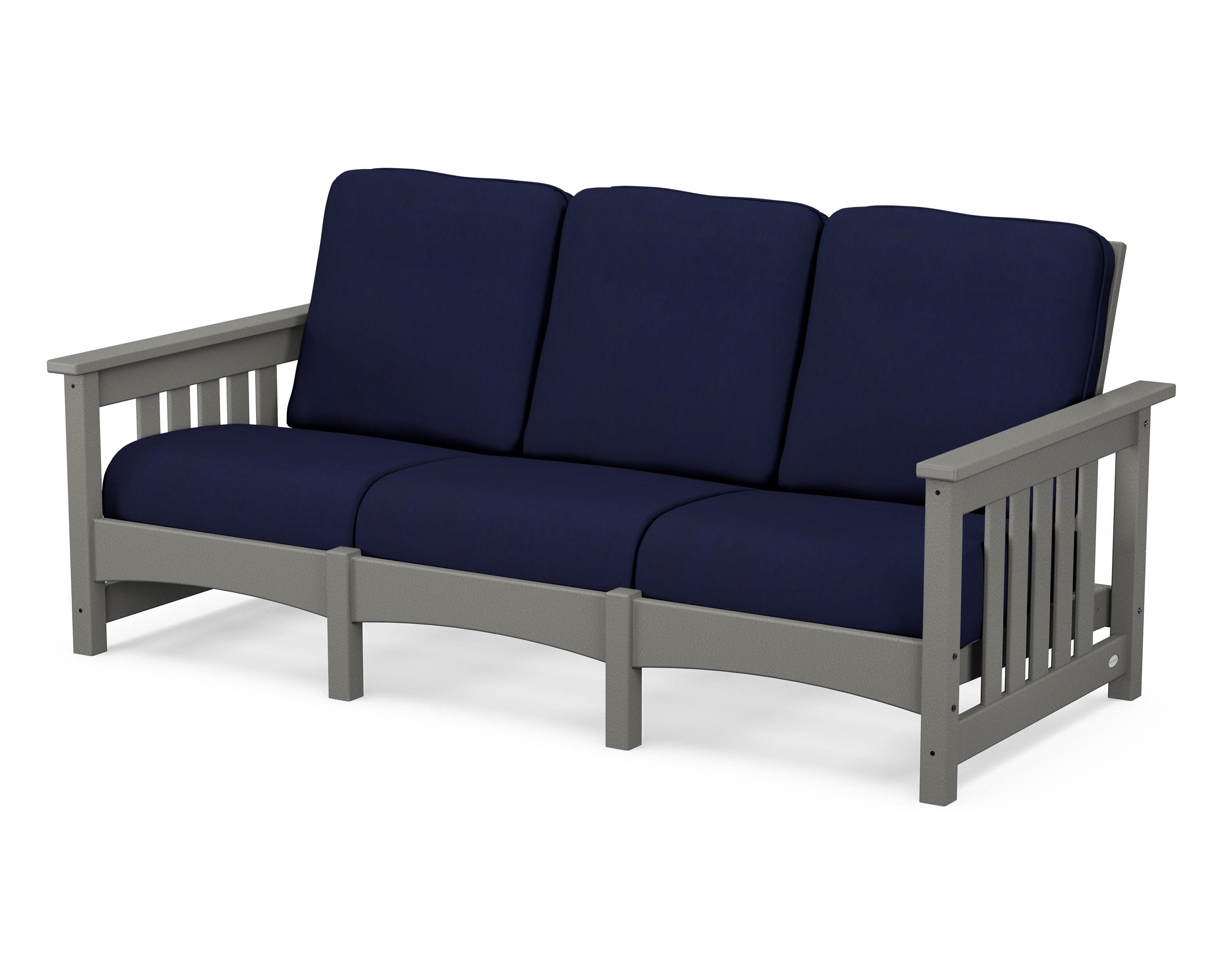 Club Mission Sofa in Slate Grey / Navy