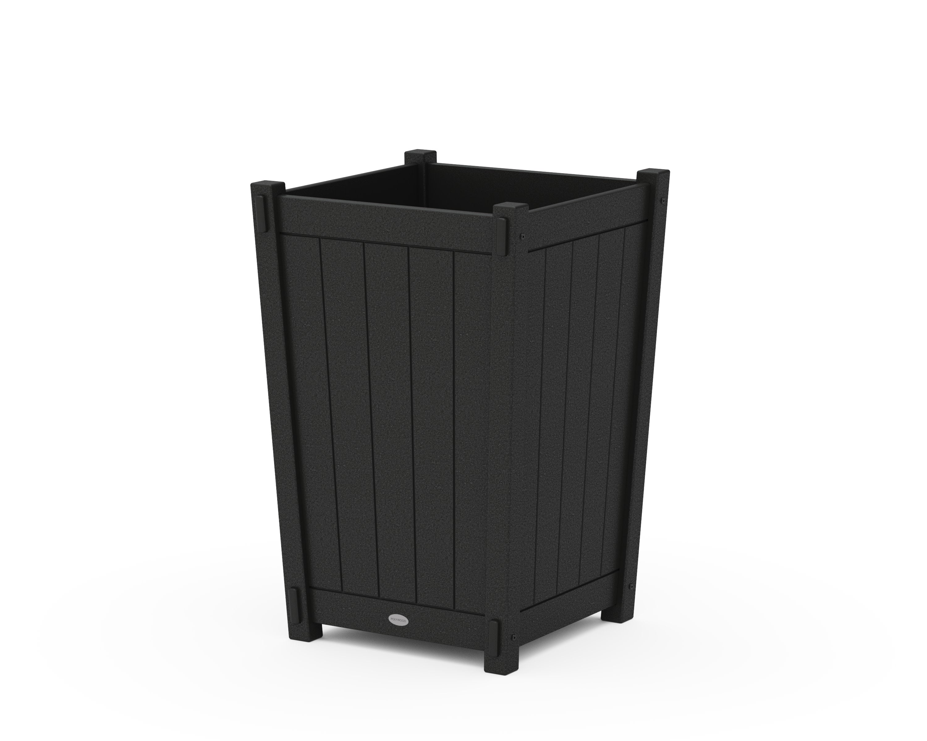 Vineyard Large Tapered Square Planter Box in Black