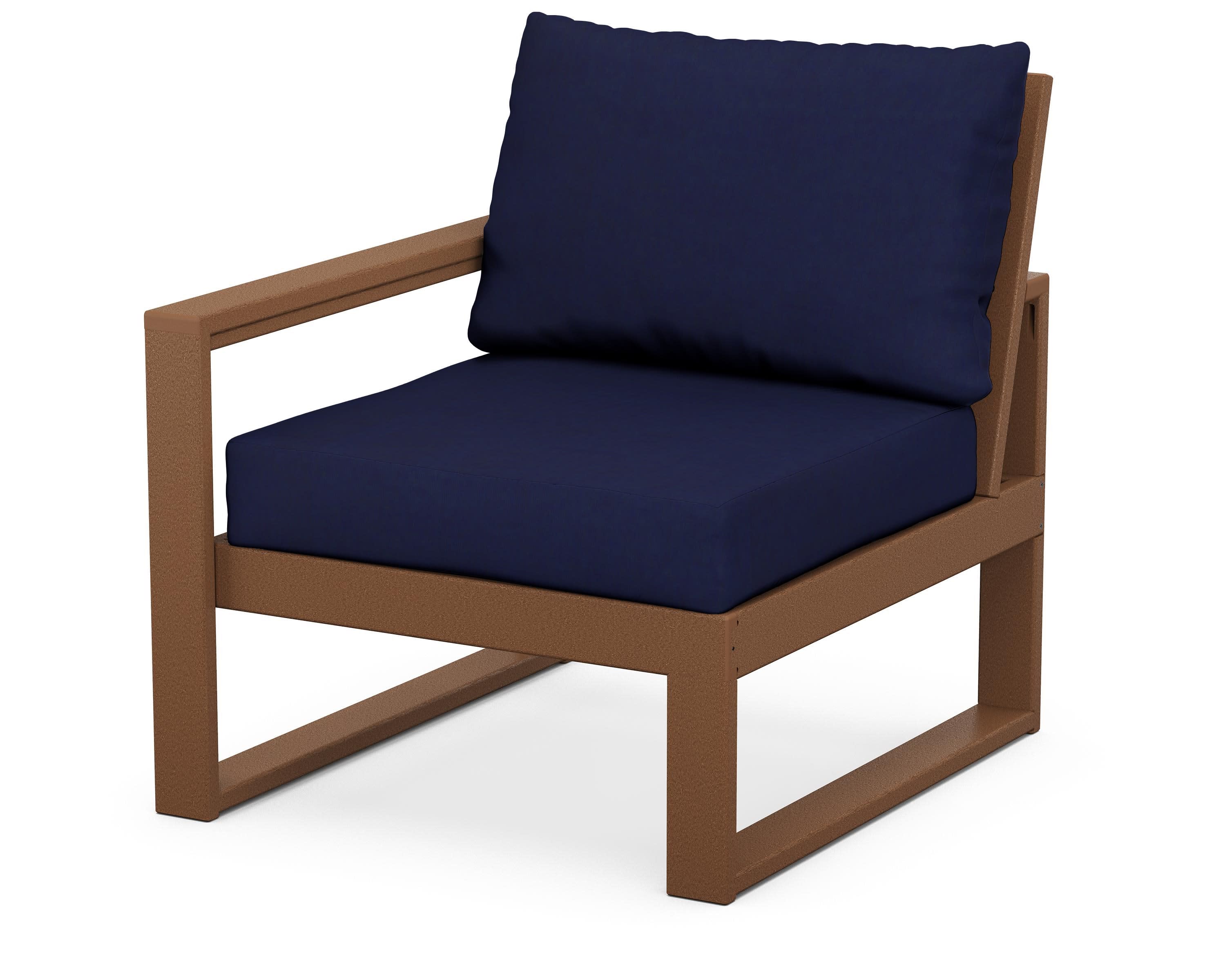 EDGE Modular Left Arm Chair in Teak / Navy