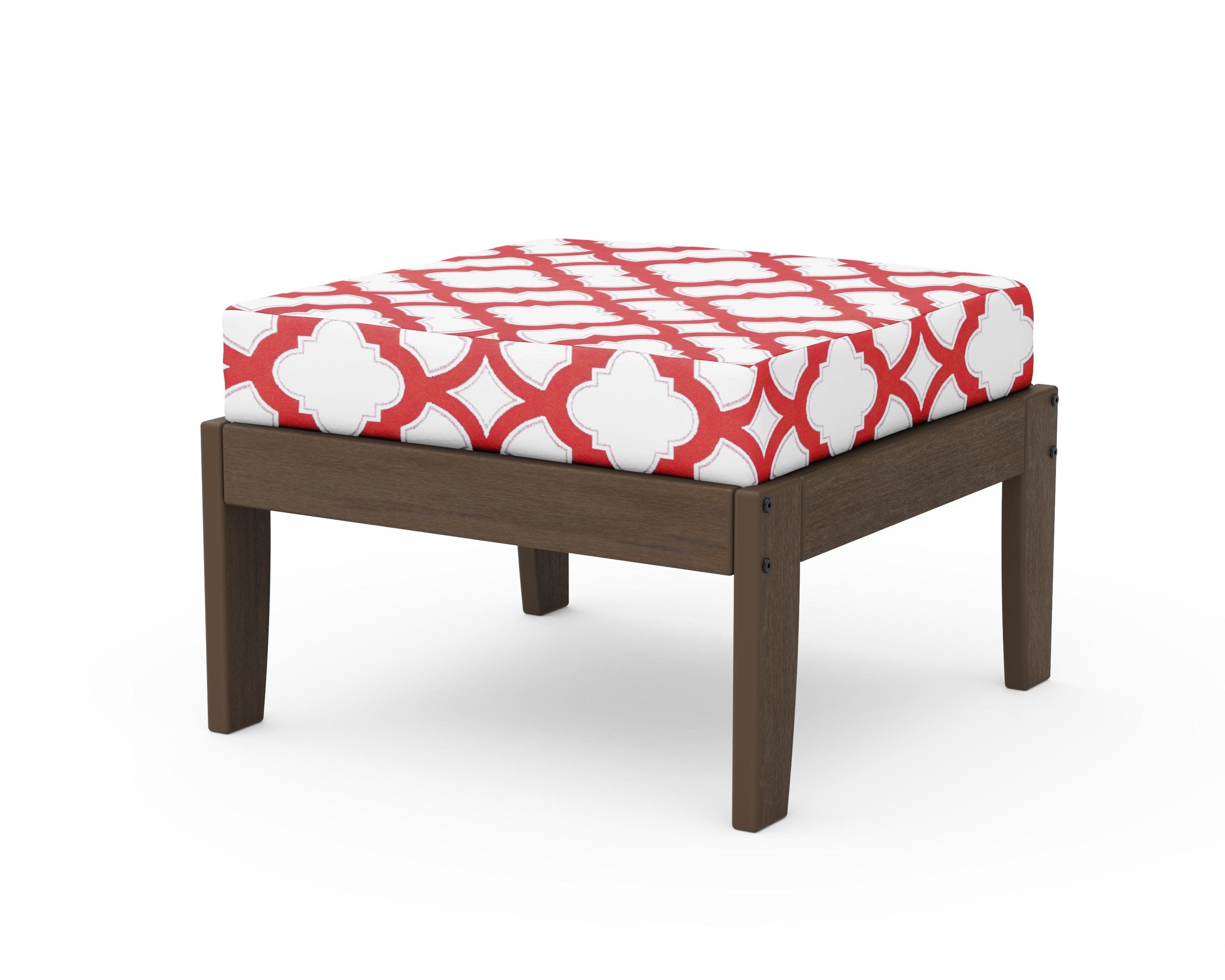 Modular Ottoman - Classic in Kona / Trellis Crimson