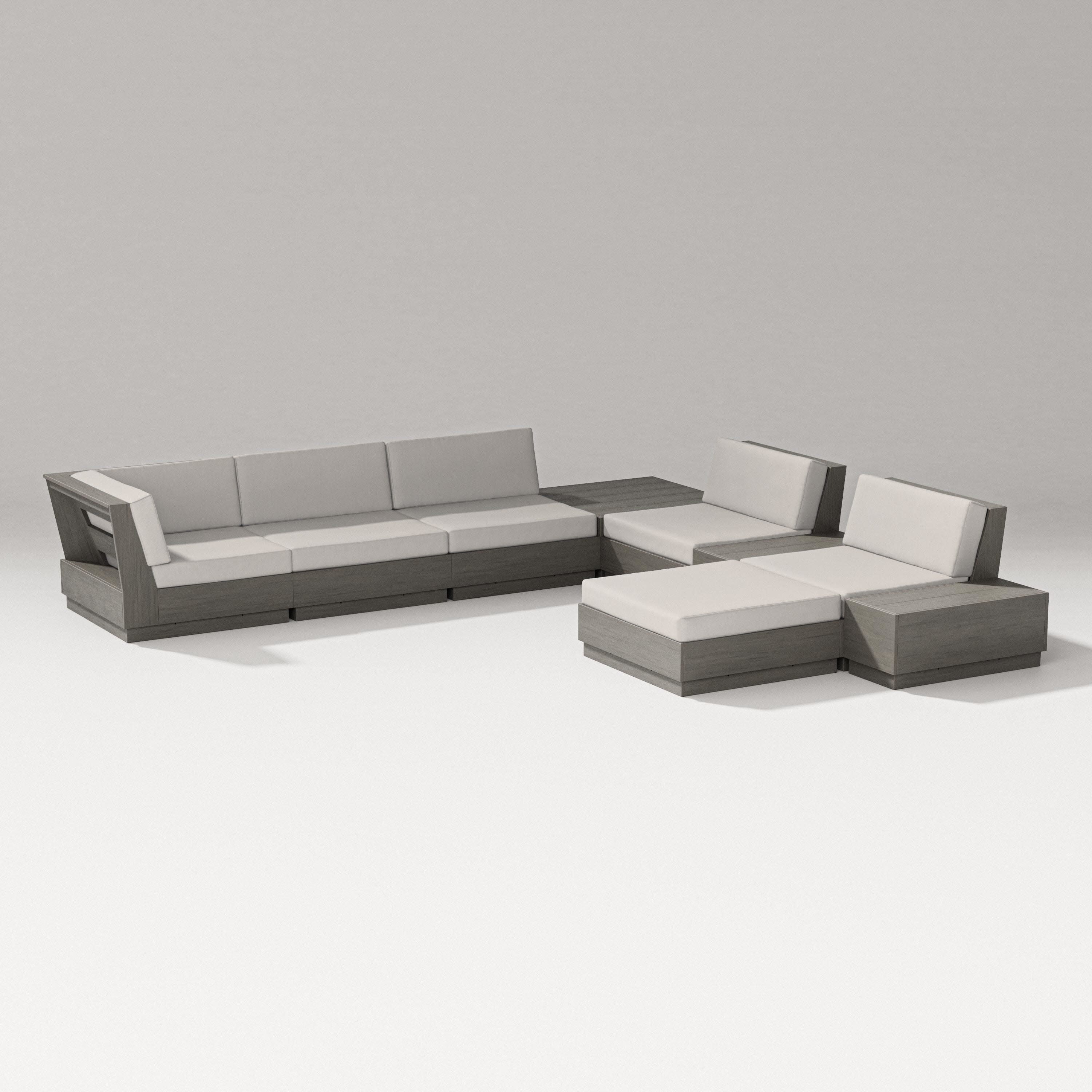 Elevate 9-Piece Conversation Sectional in Driftwood / Cast Ash