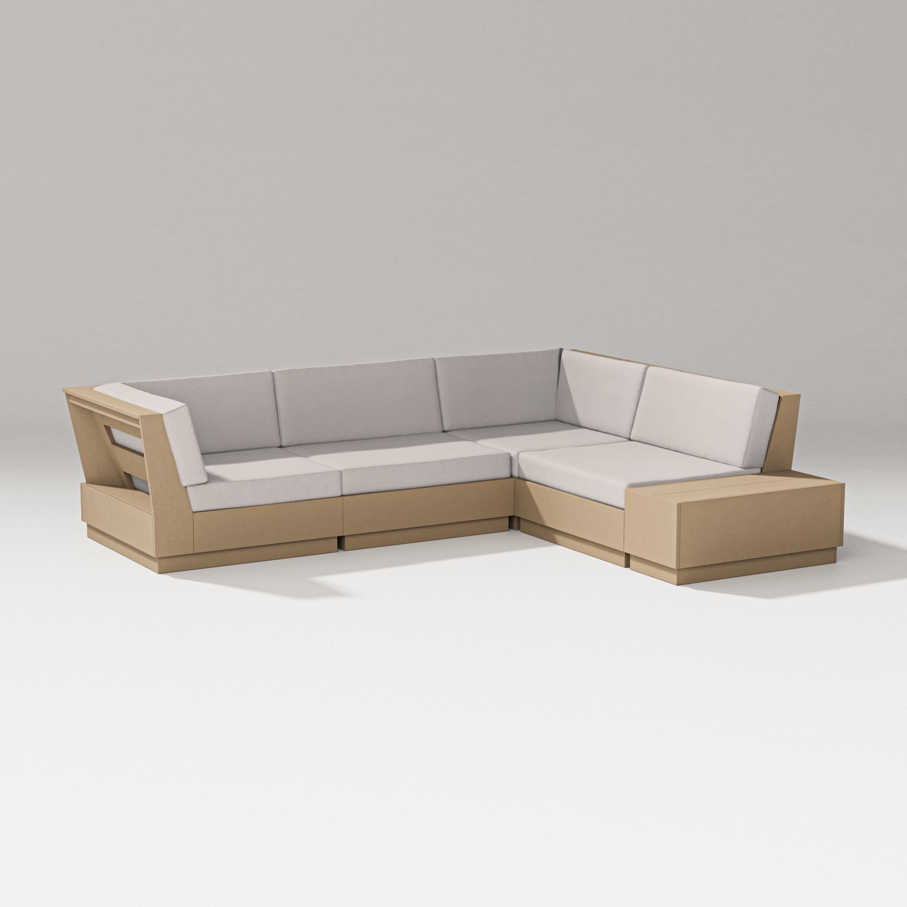 Elevate Corner Sectional in Vintage Sahara / Dune Burlap