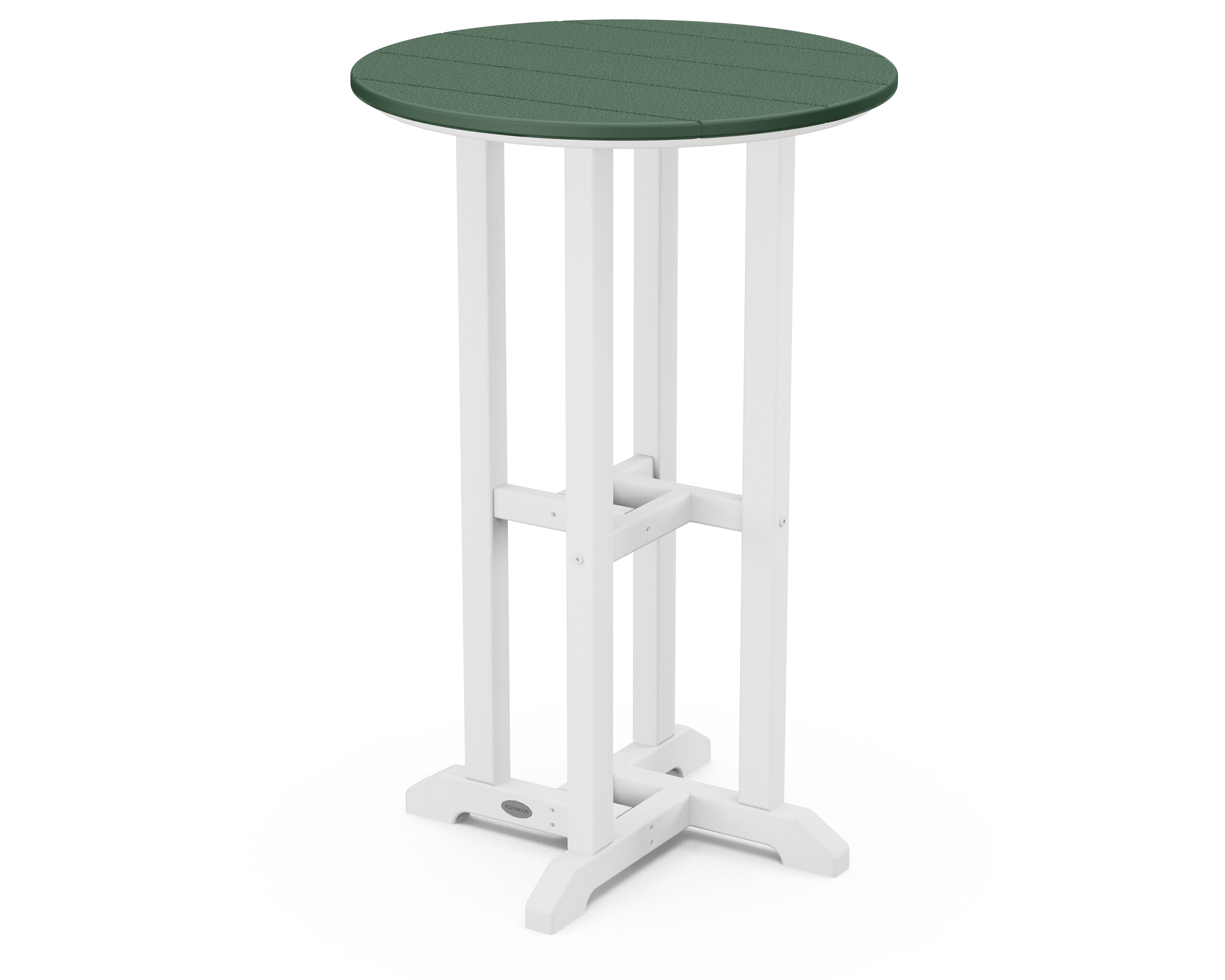Contempo 24" Round Counter Table in White / Green
