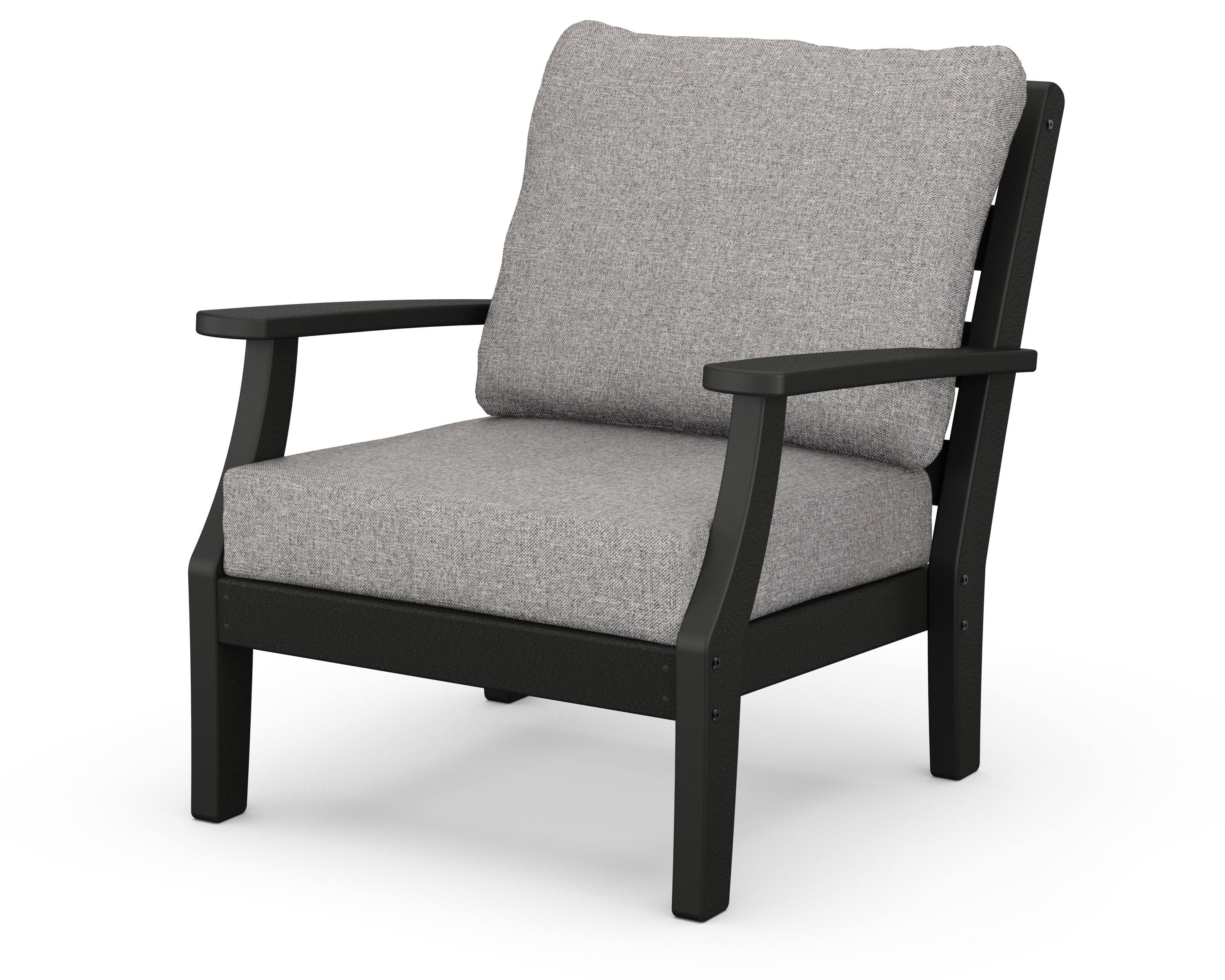 Chesapeake Deep Seating Chair in Black / Grey Mist