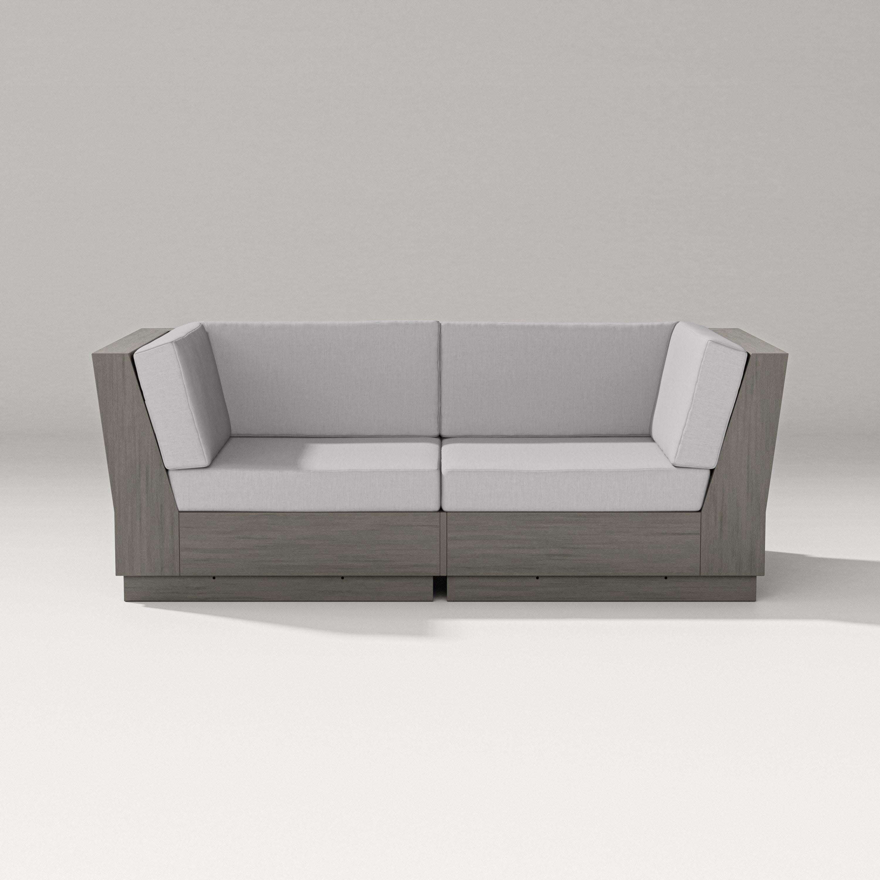 Elevate Loveseat Sectional in Driftwood / Granite