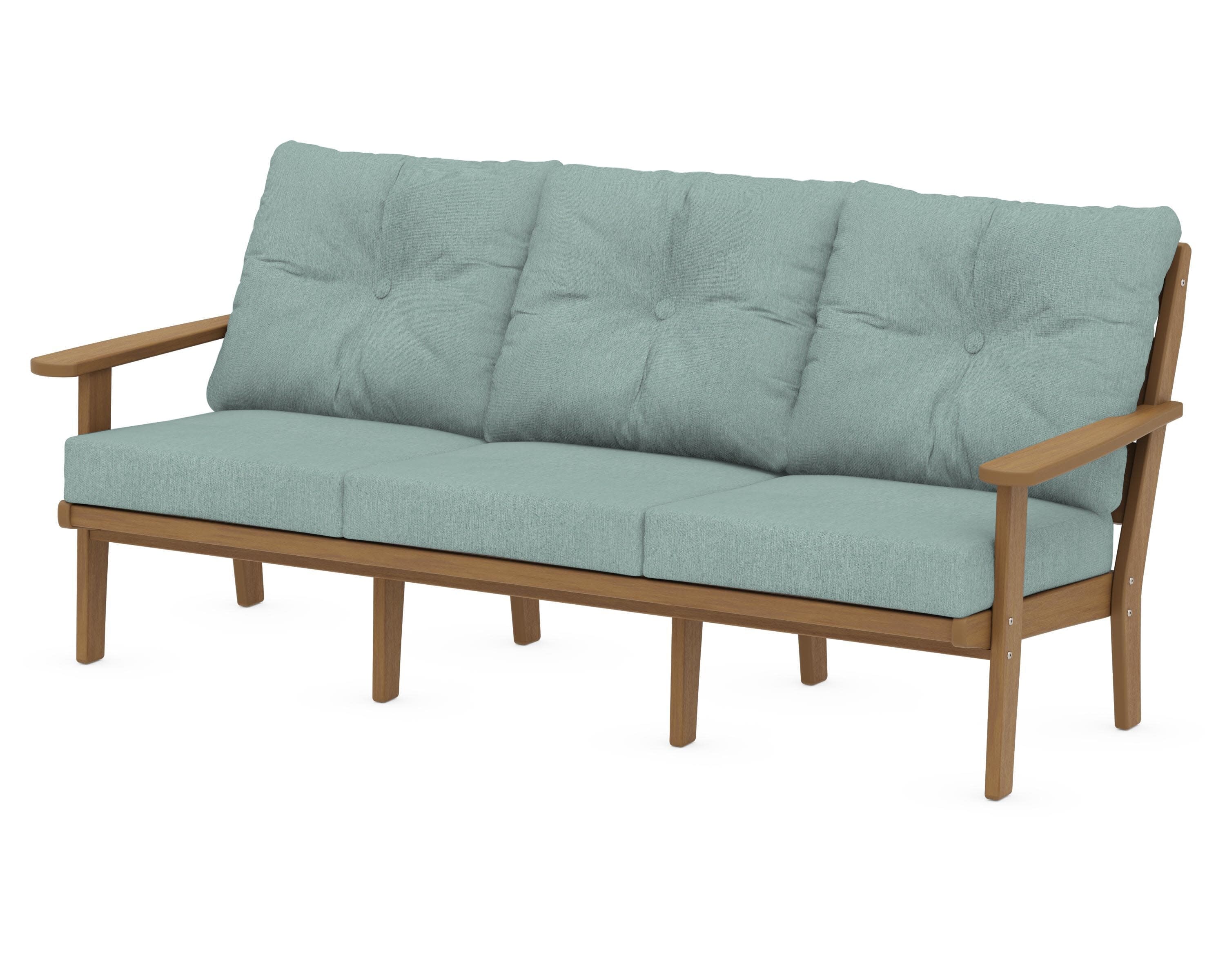 Lakeside Deep Seating Sofa in Natural / Glacier Spa