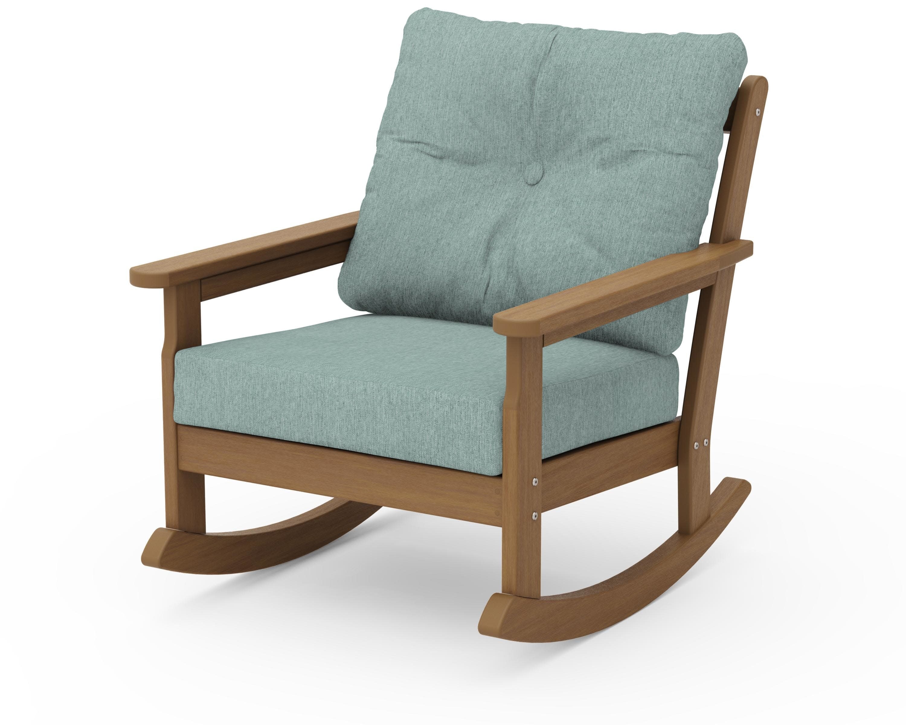 Vineyard Deep Seating Rocking Chair in Natural / Glacier Spa