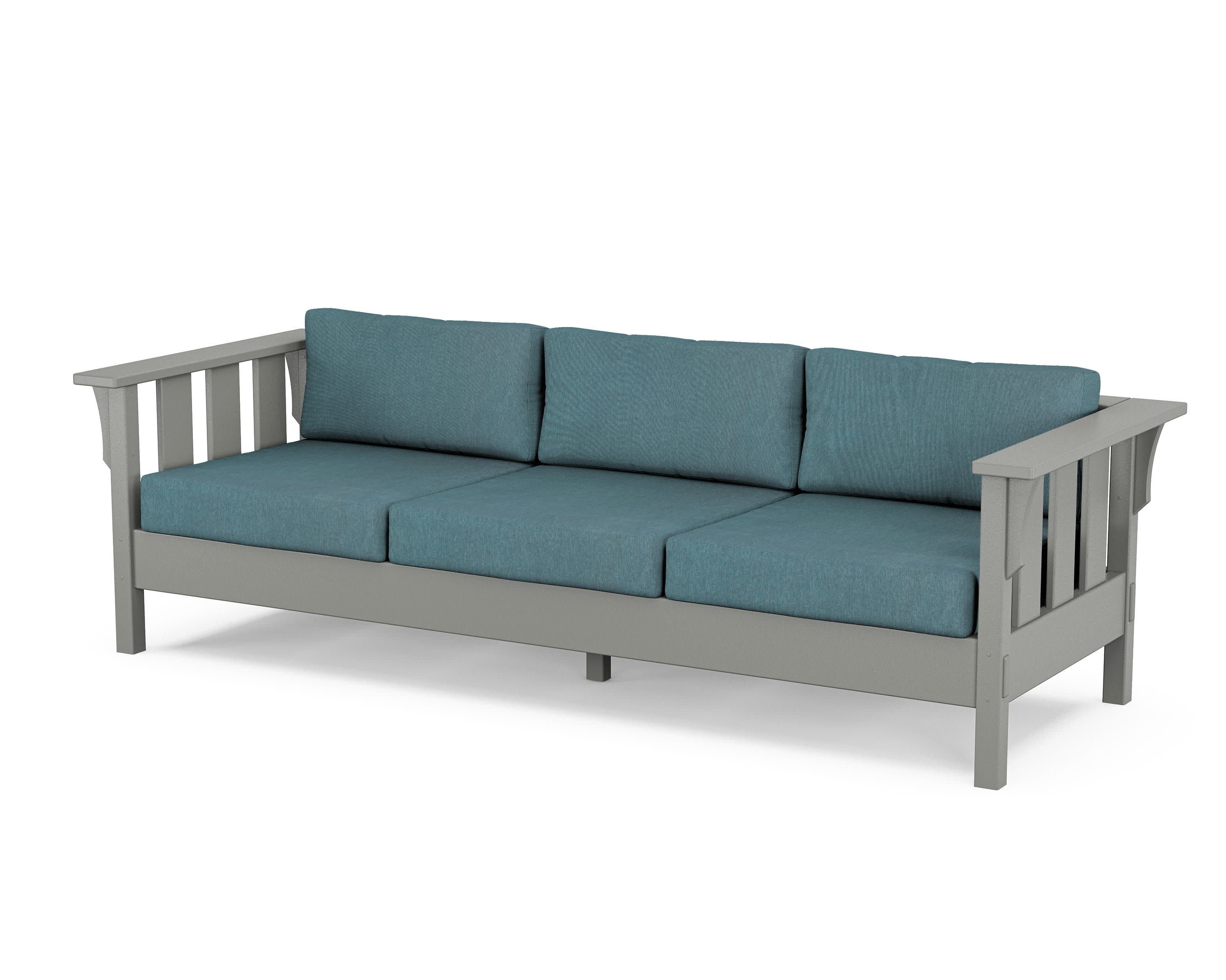 Acadia Deep Seating Sofa in Slate Grey / Ocean Teal
