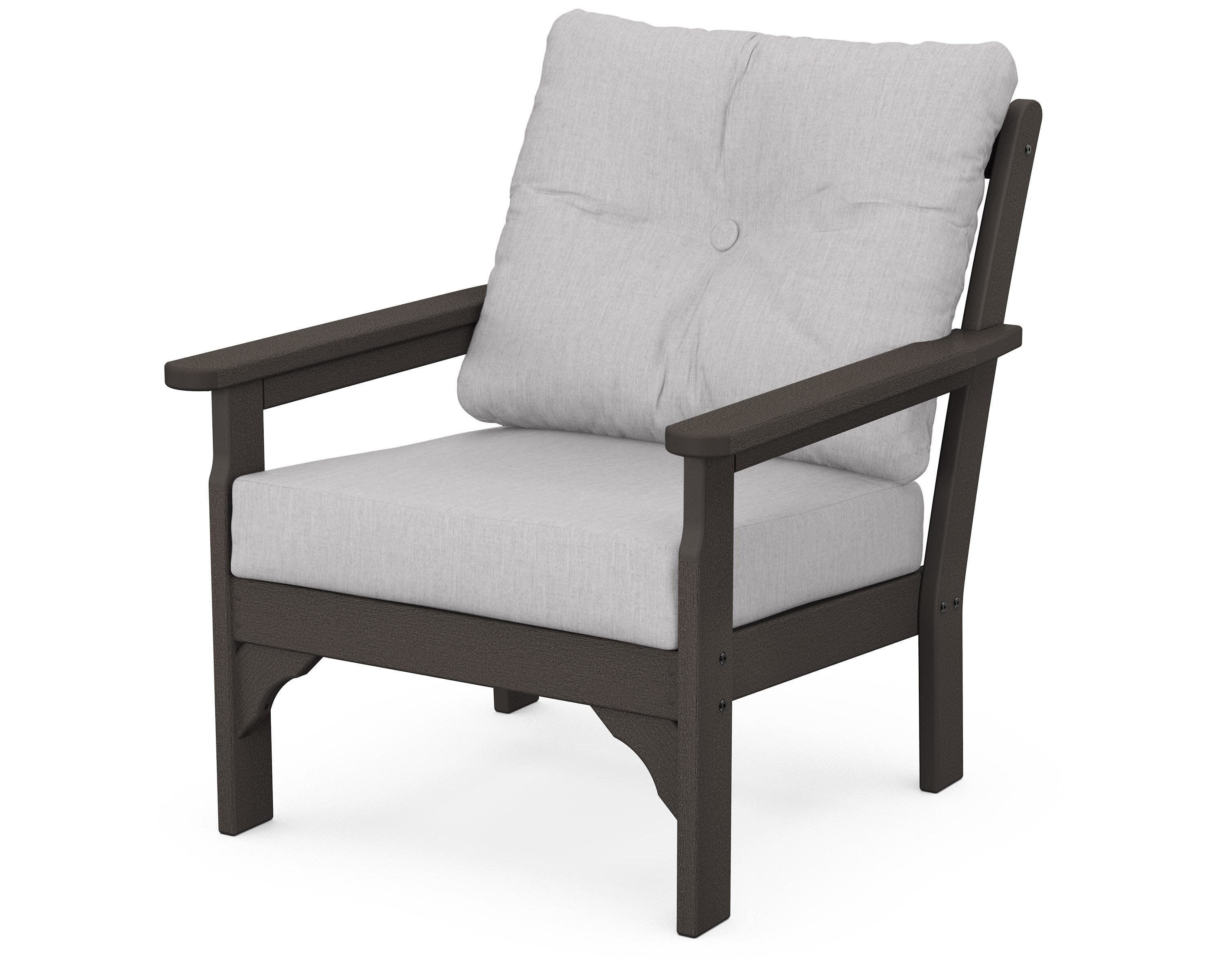 Vineyard Deep Seating Chair in Vintage Coffee / Granite